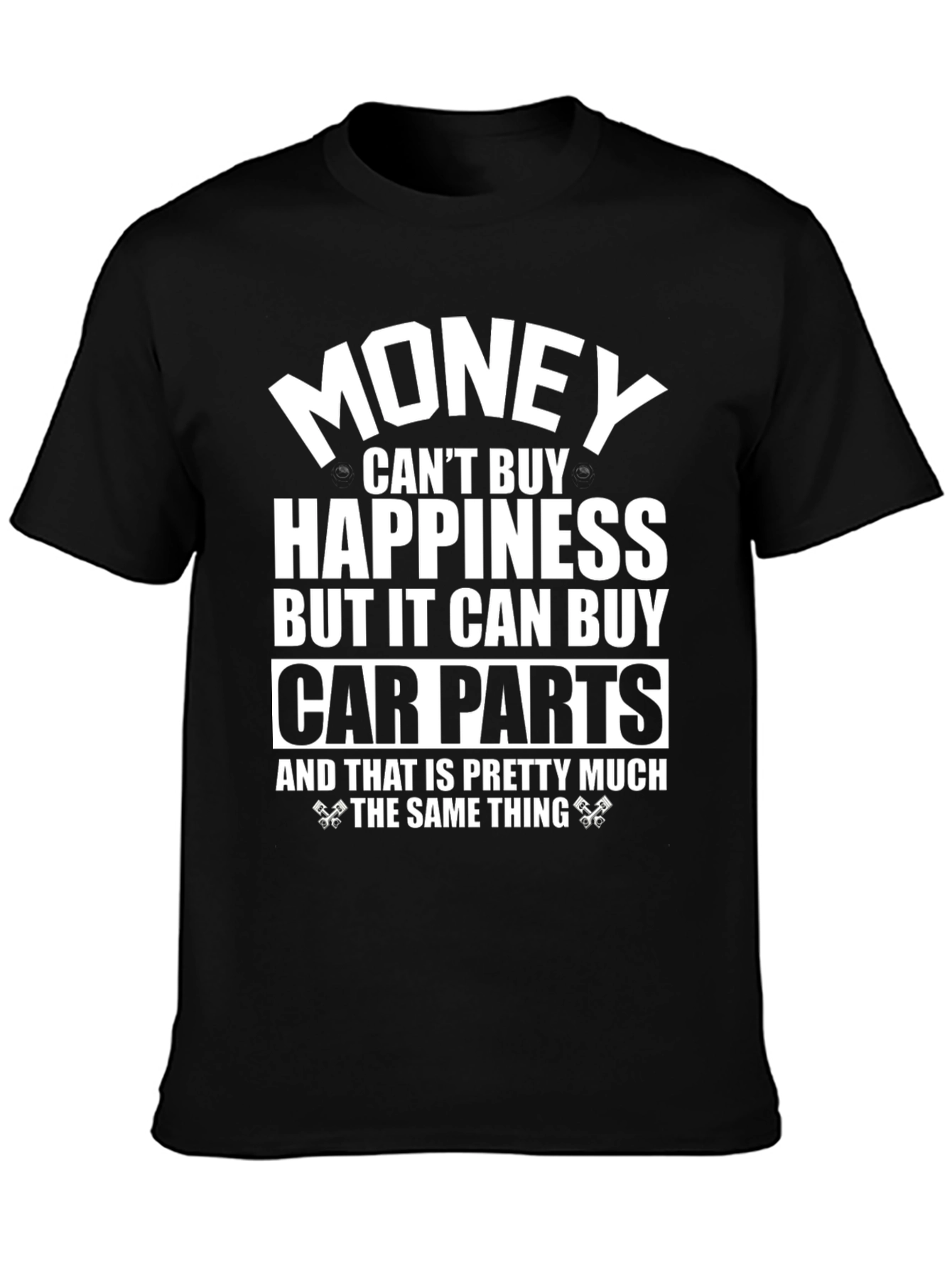 Money Car Parts Black T-Shirt