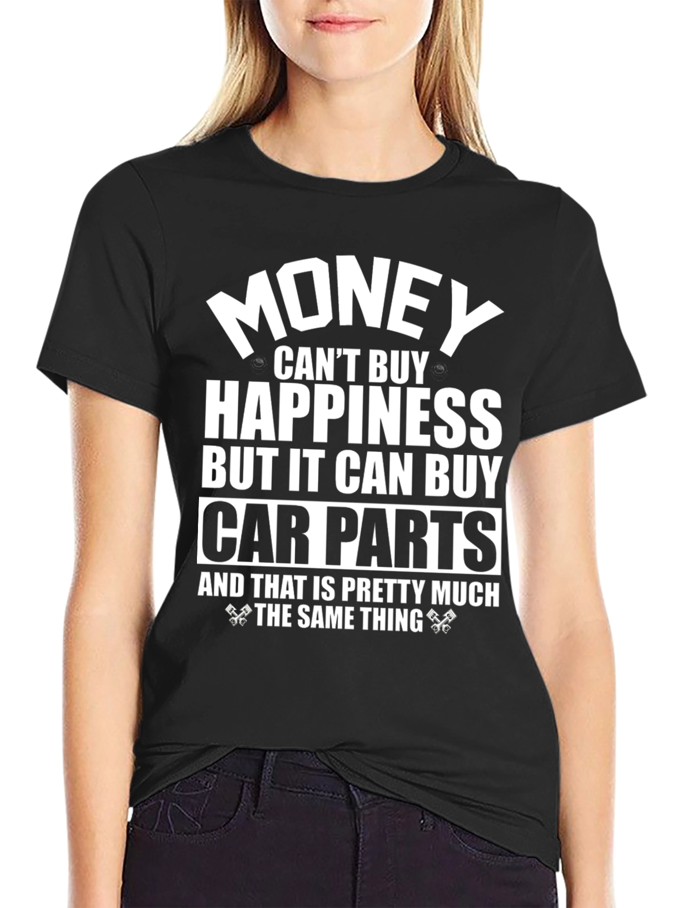 Money Car Parts Black T-Shirt
