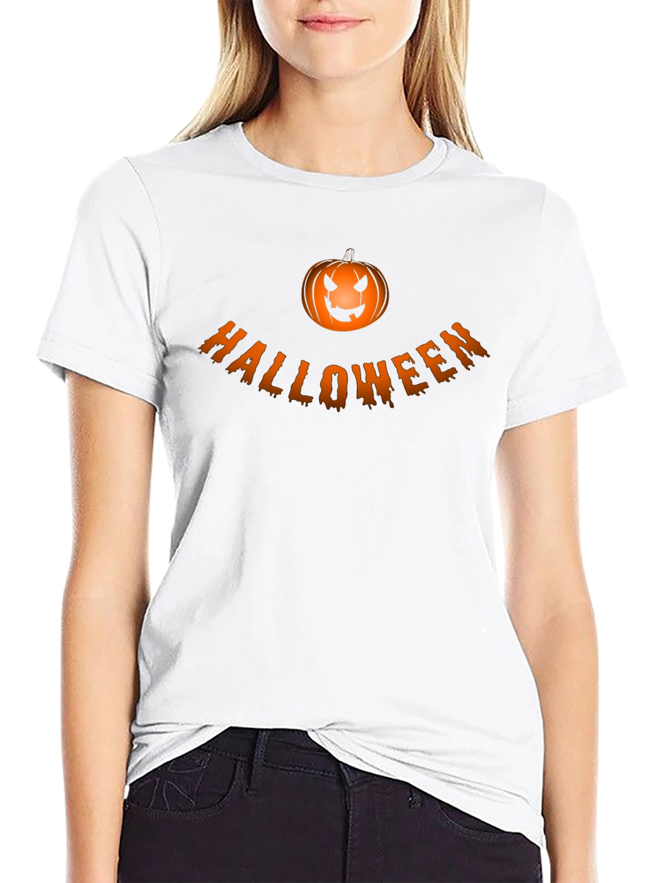 Halloween Pumpkin Graphic T-Shirt