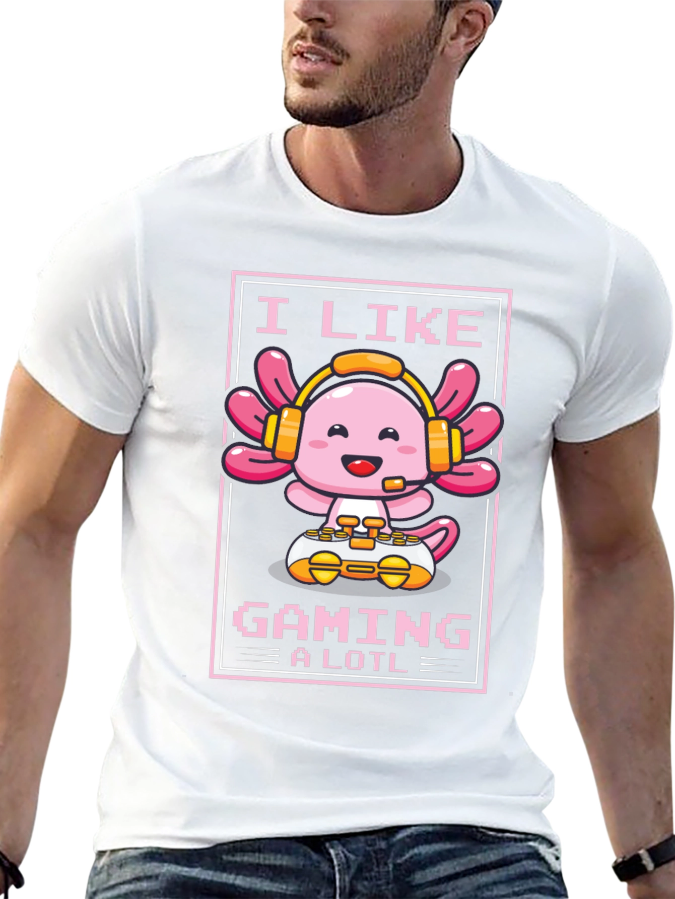 I Like Gaming a Lotl Axolotl Gamer T-Shirt