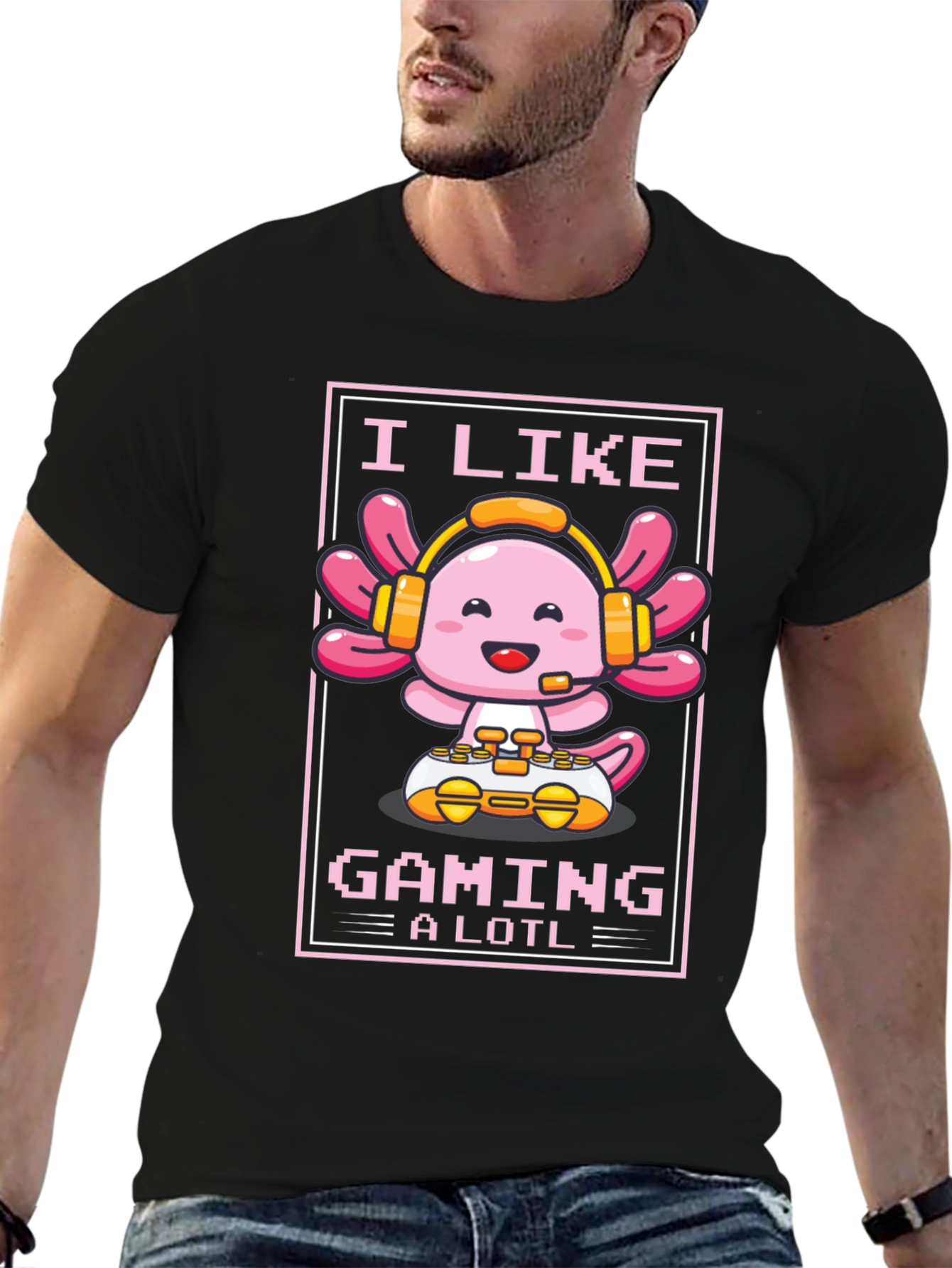 I Like Gaming a Lotl Axolotl Gamer T-Shirt