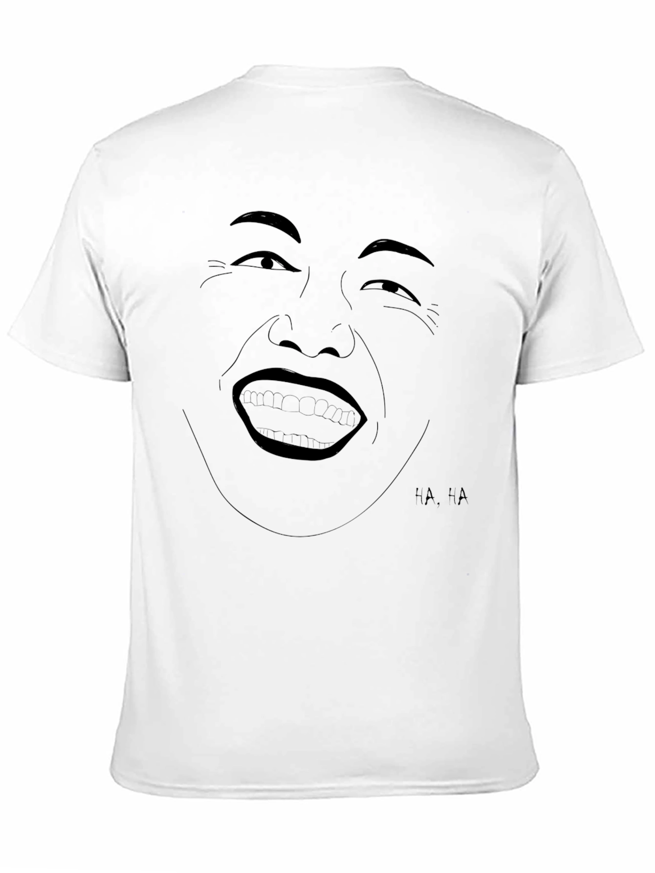 Laughing Face Graphic Tee - Unisex Black T-Shirt