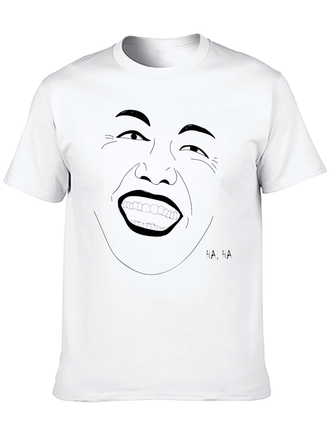 Laughing Face Graphic Tee - Unisex Black T-Shirt