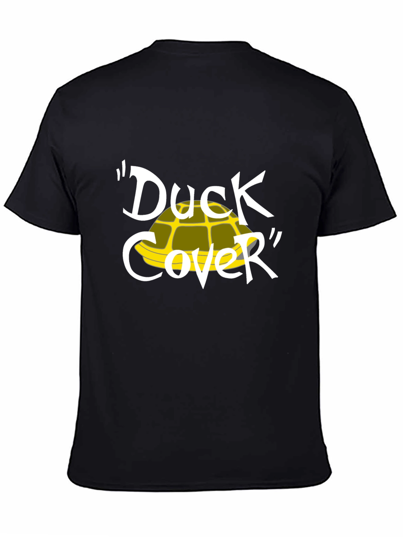 Duck Cover T-Shirt - Cartoon Humor Tee