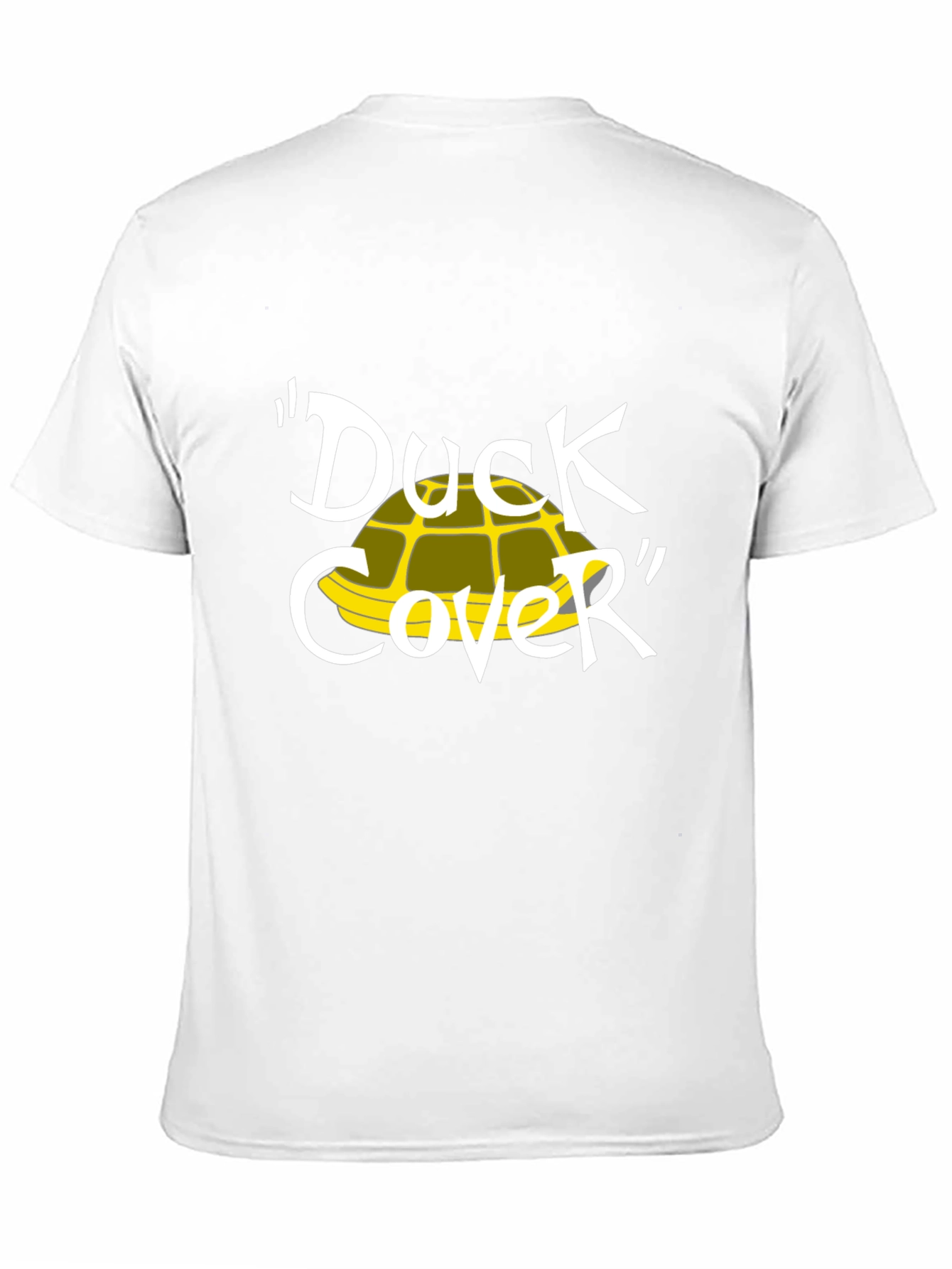 Duck Cover T-Shirt - Cartoon Humor Tee