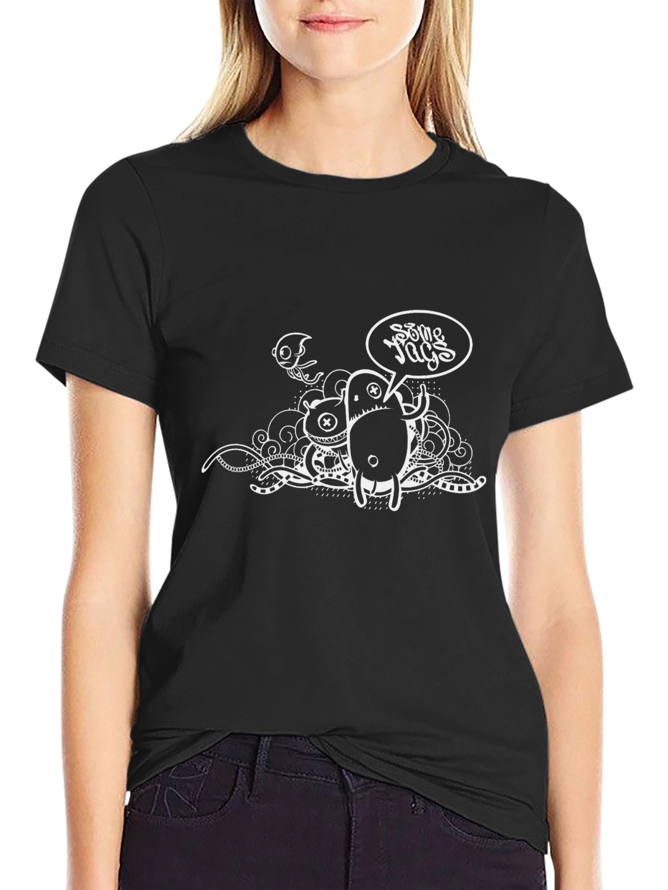 Black T-Shirt with Some Yays Graphic