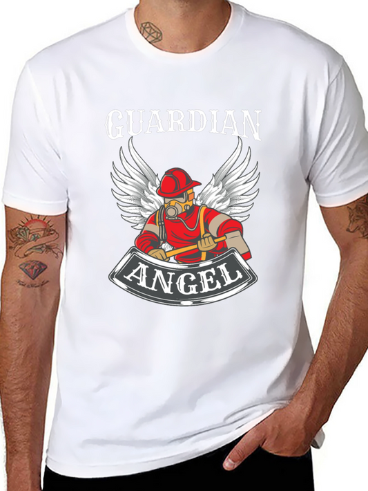 Guardian Angel Firefighter T-Shirt - Black