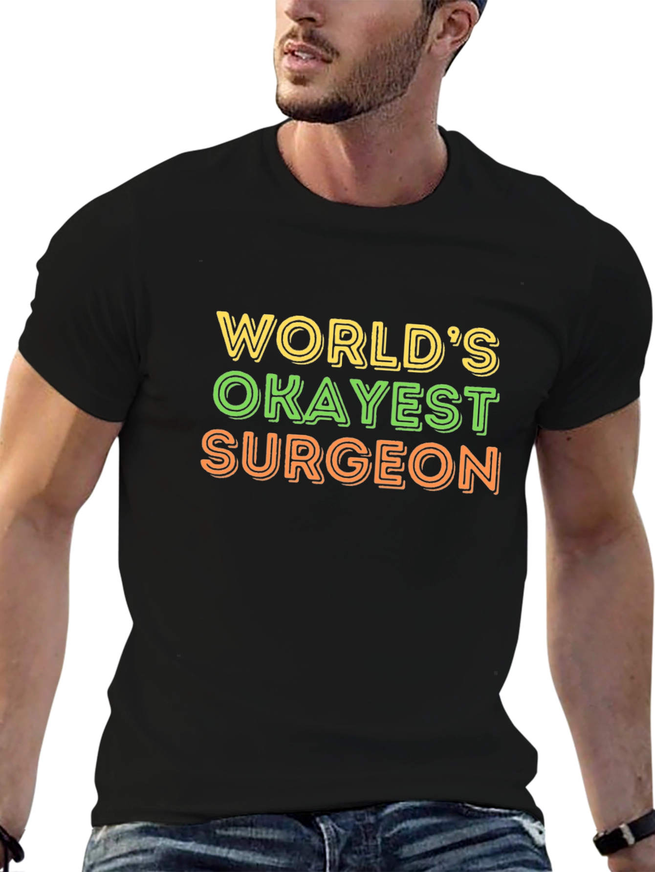 Worlds Okayest Surgeon T-Shirt - Funny Medical Tee