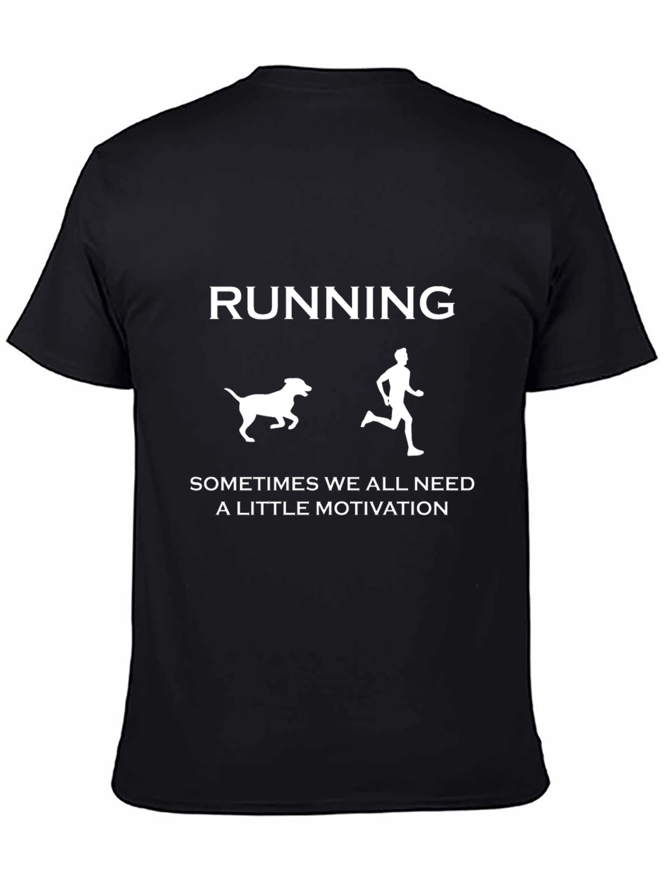 Running Motivation T-Shirt: Dog Chasing Runner Graphic Tee