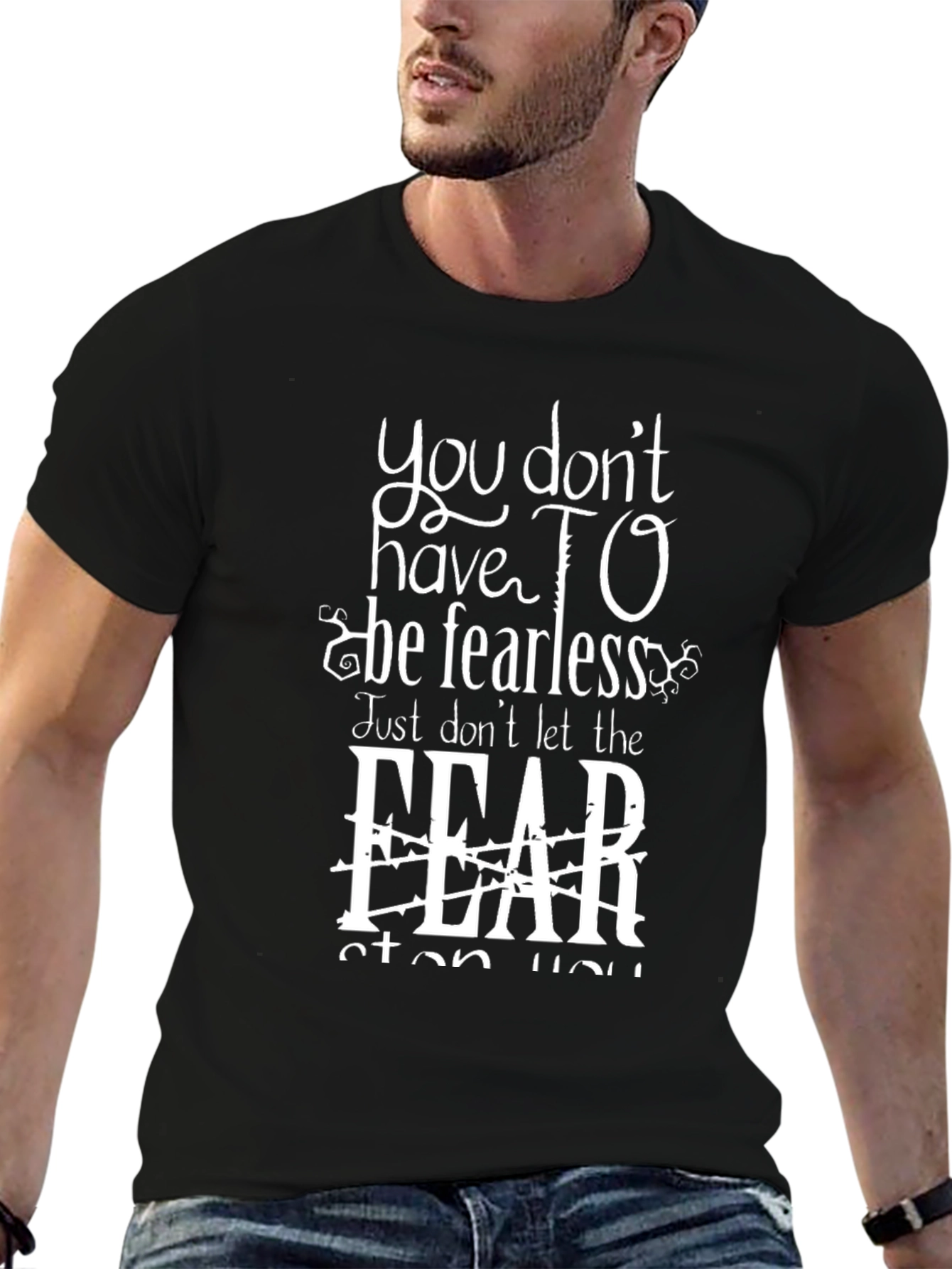 Fearless Graphic T-Shirt - Inspirational Design