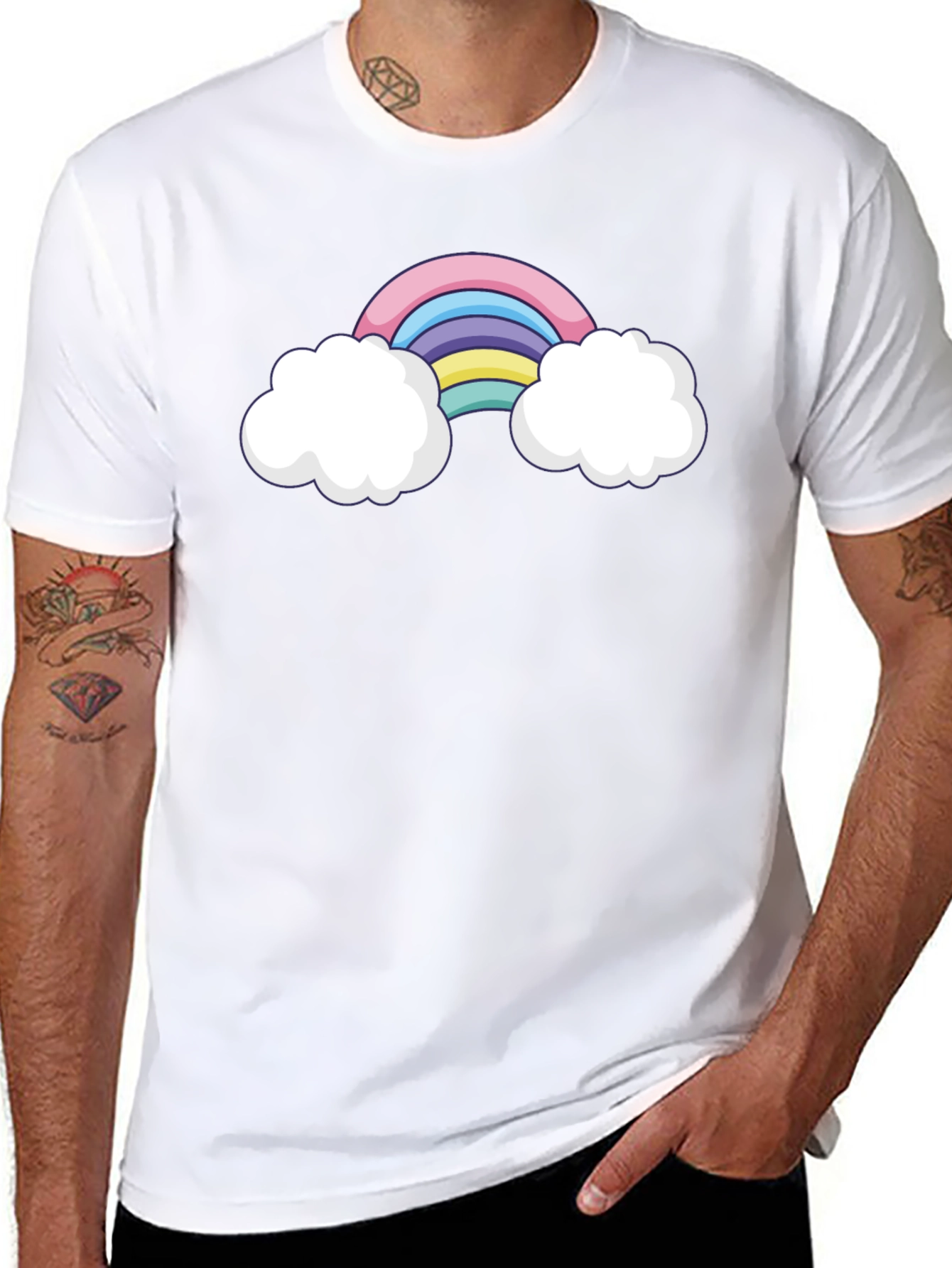 Rainbow & Clouds Graphic Tee