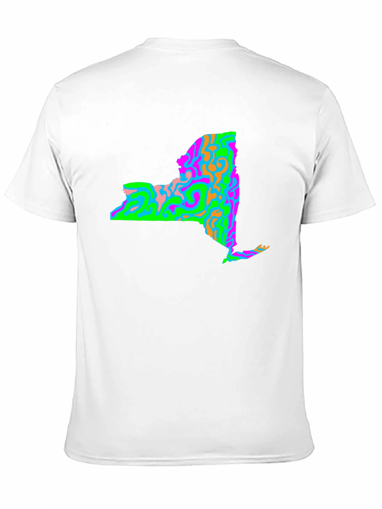Psychedelic New York State Graphic Tee - Black