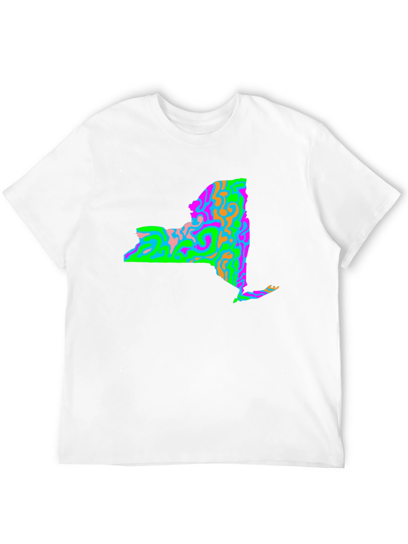 Psychedelic New York State Graphic Tee - Black