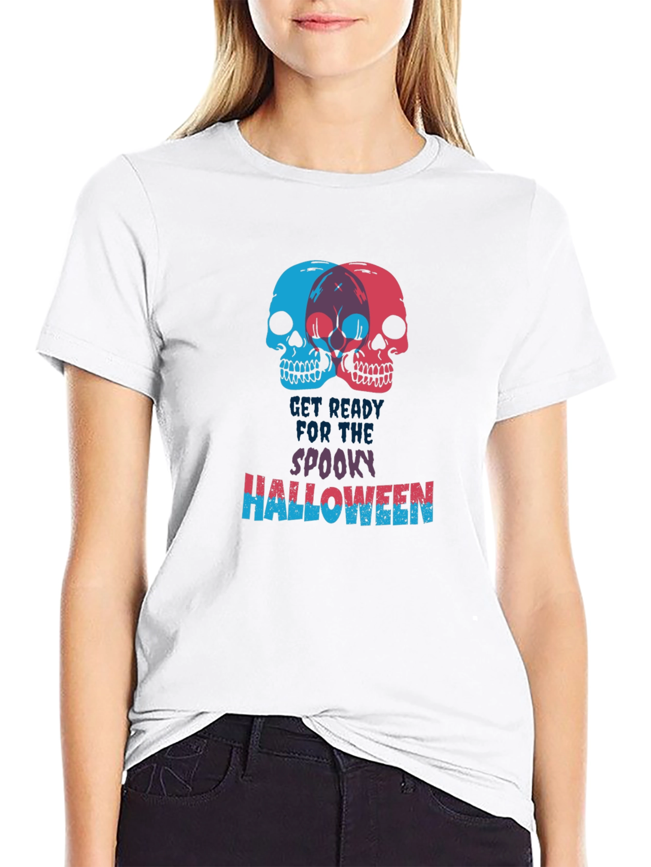 Spooky Halloween Skull Graphic Tee