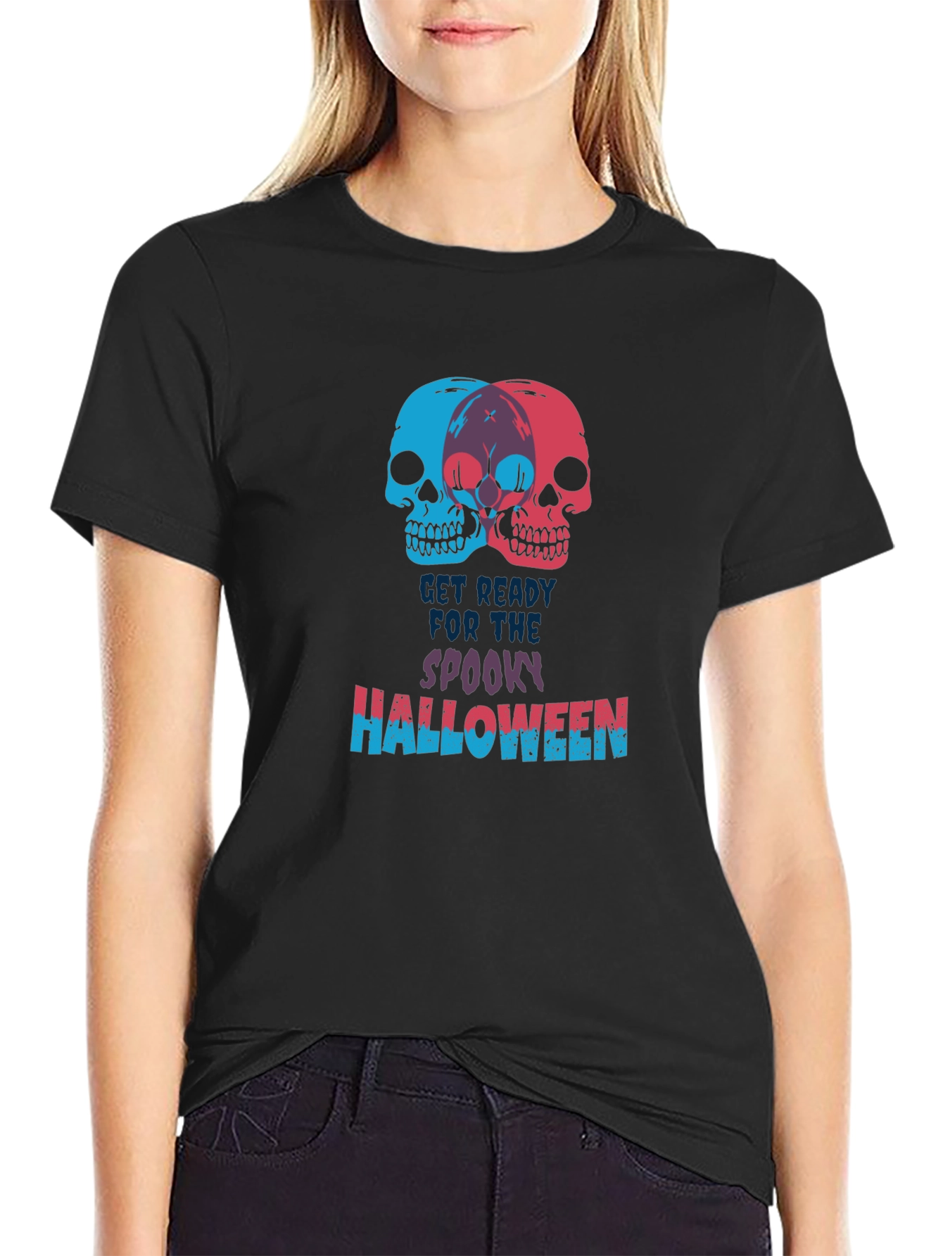 Spooky Halloween Skull Graphic Tee