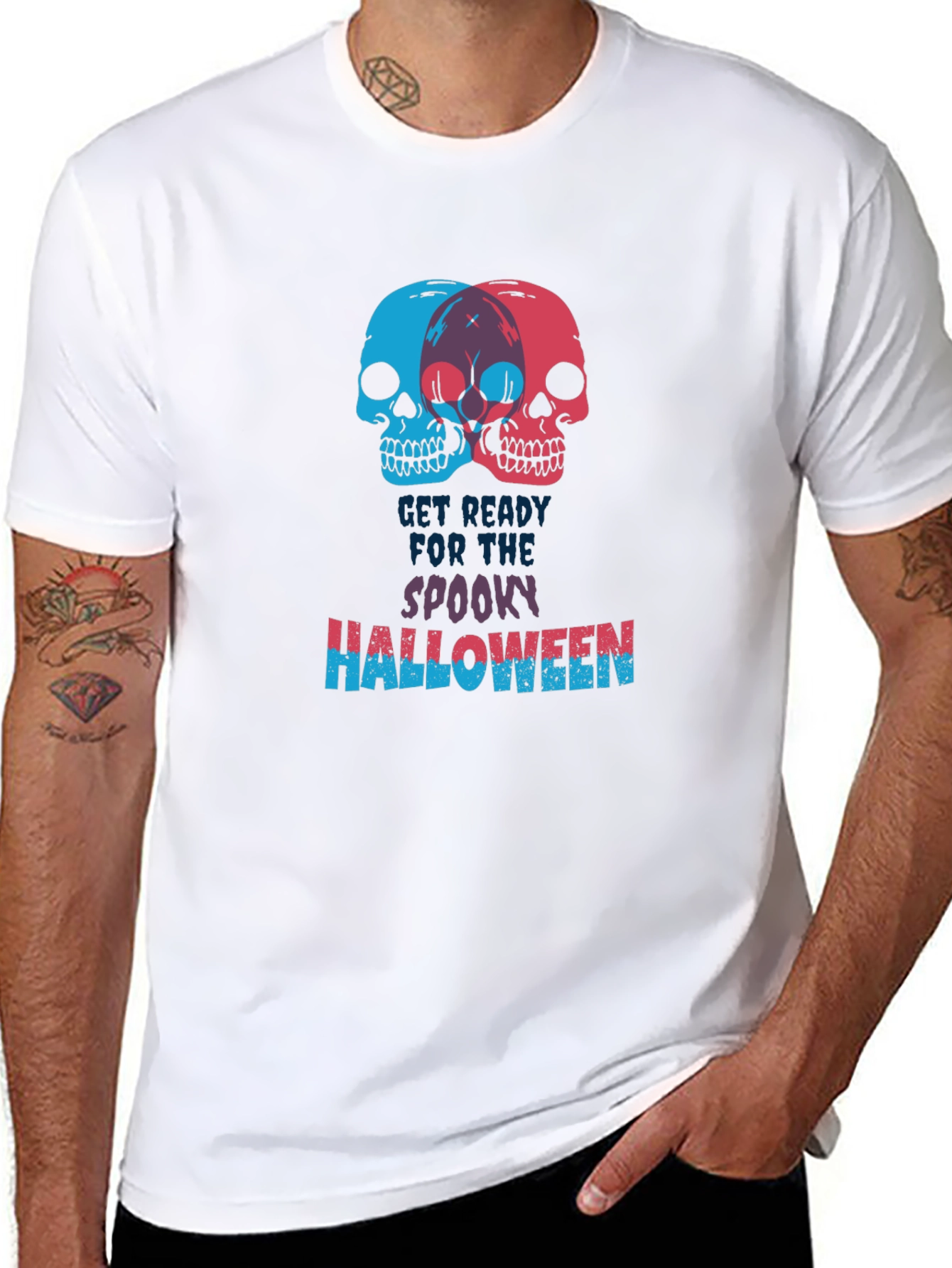 Spooky Halloween Skull Graphic Tee