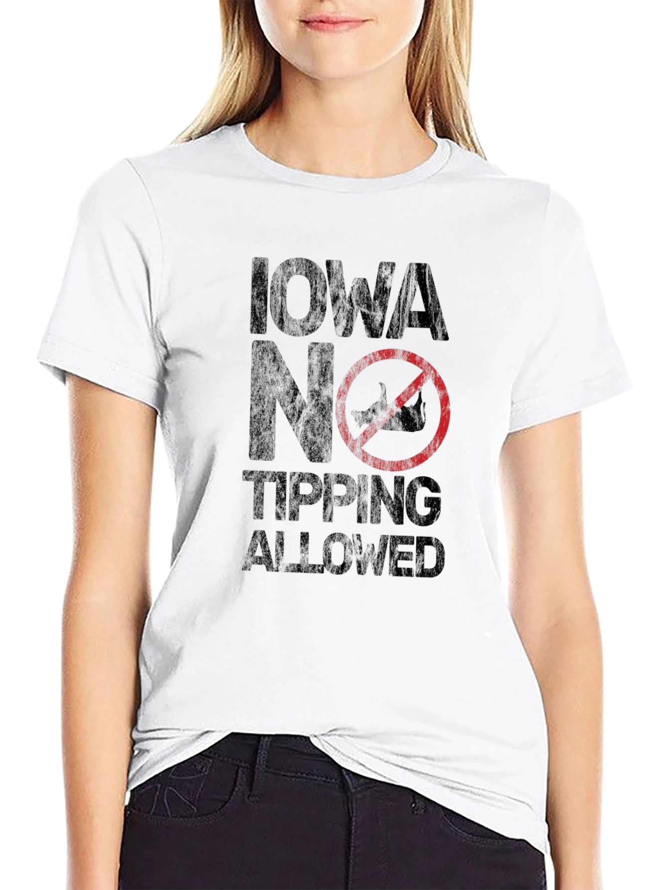 Iowa No Tipping Allowed Graphic Tee
