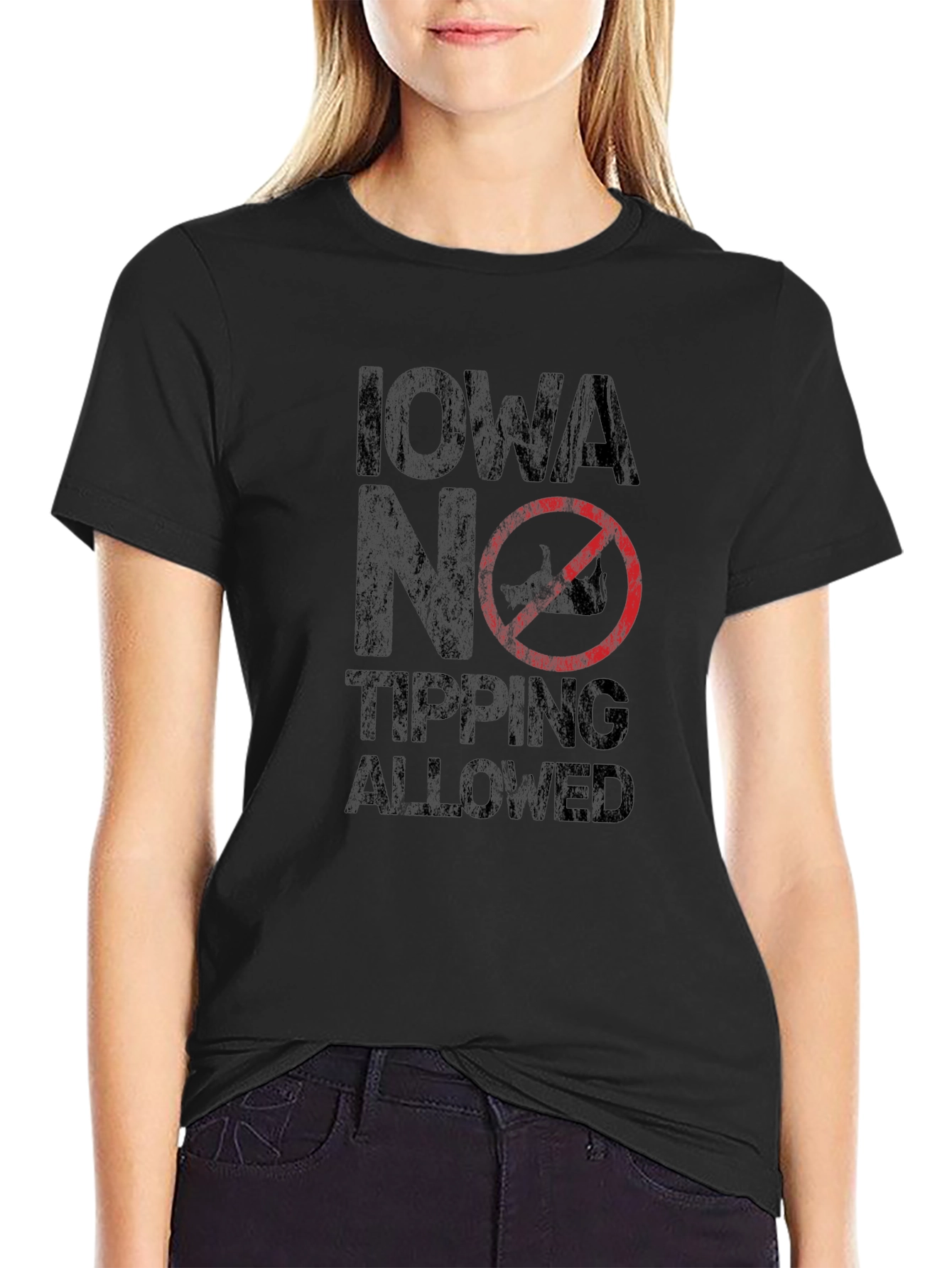 Iowa No Tipping Allowed Graphic Tee