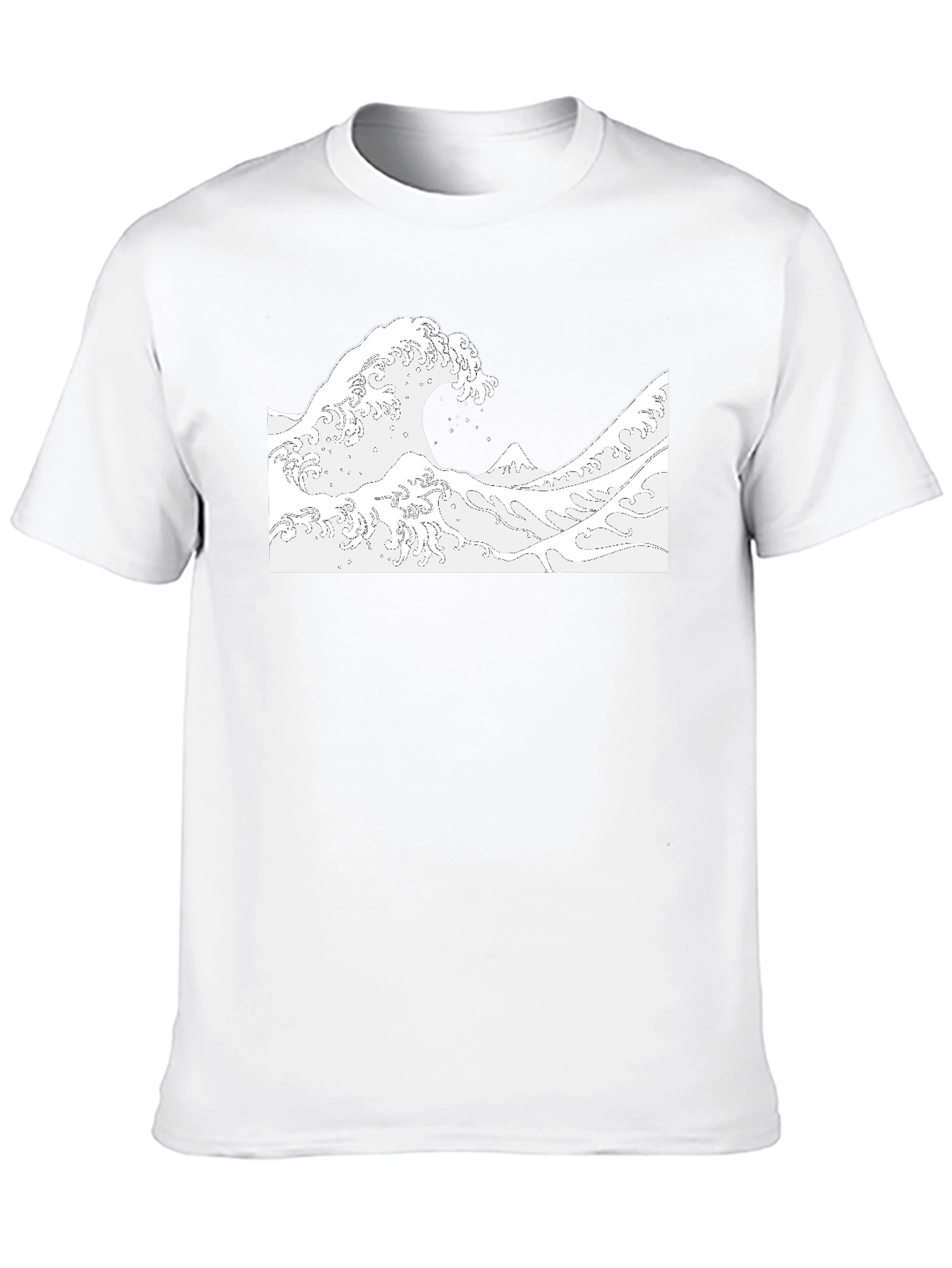 Great Wave Graphic Tee - Black Cotton T-Shirt
