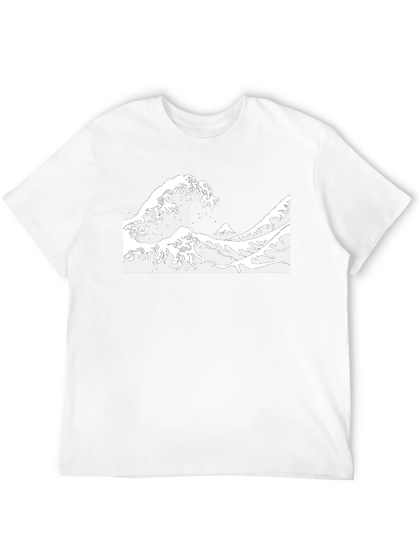 Great Wave Graphic Tee - Black Cotton T-Shirt