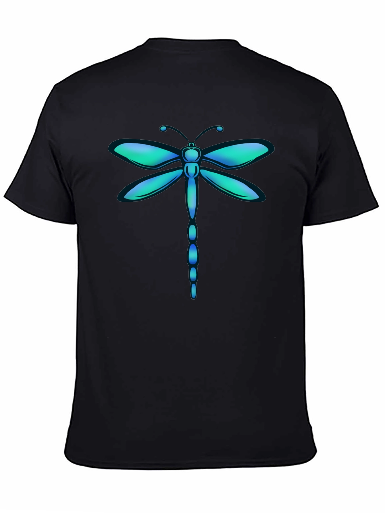 Dragonfly Graphic Tee - Stylish Mens Black T-Shirt