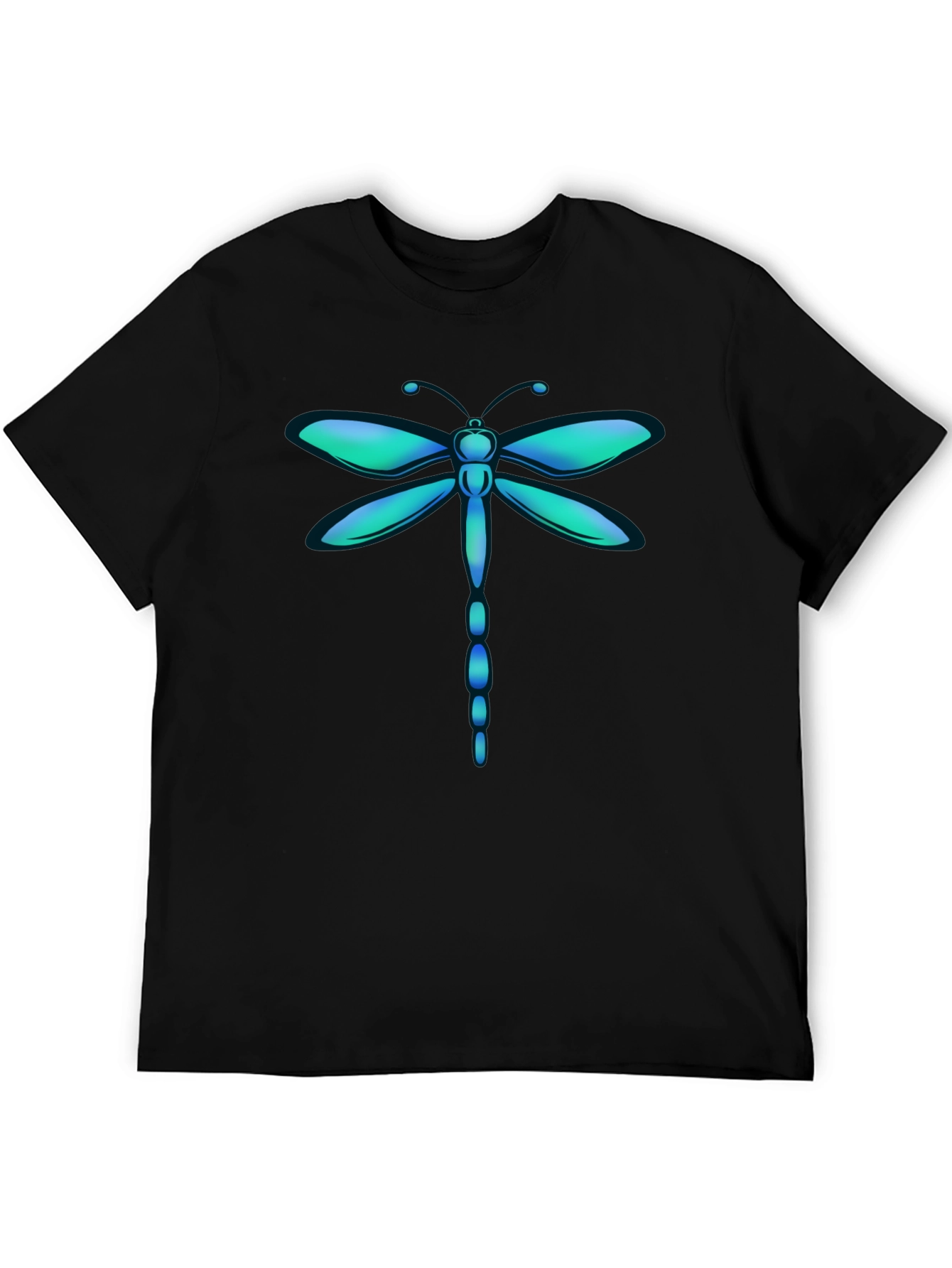 Dragonfly Graphic Tee - Stylish Mens Black T-Shirt
