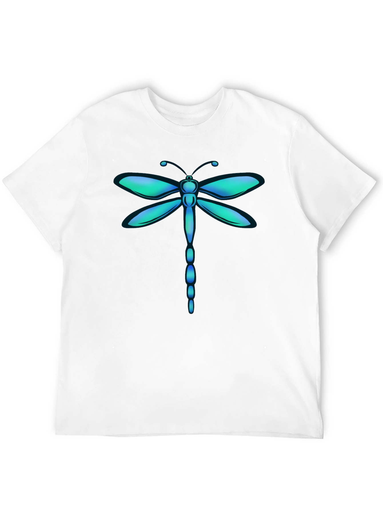 Dragonfly Graphic Tee - Stylish Mens Black T-Shirt
