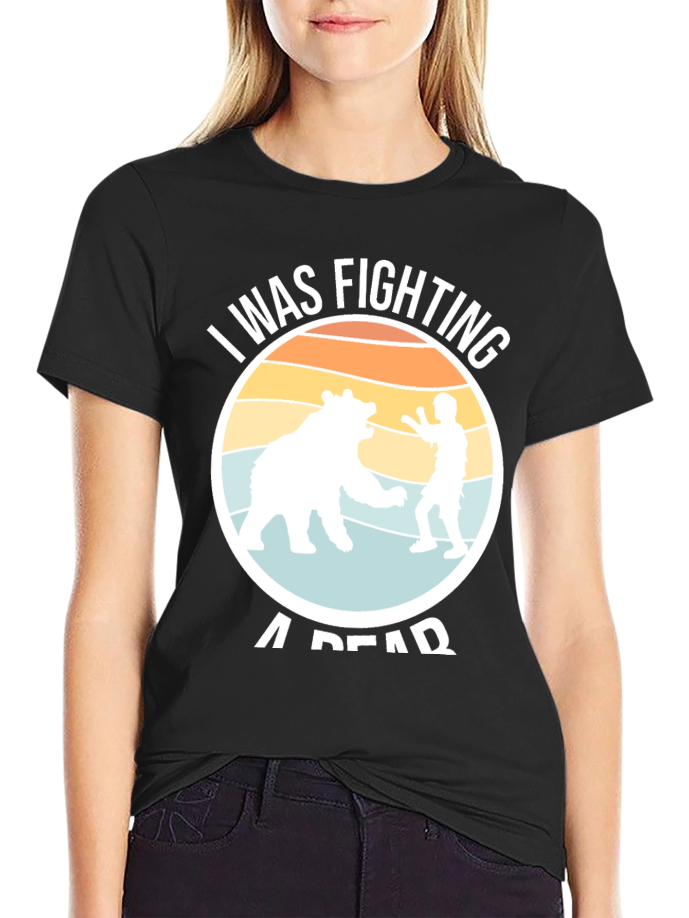 I Was Fighting A Bear Graphic T-Shirt