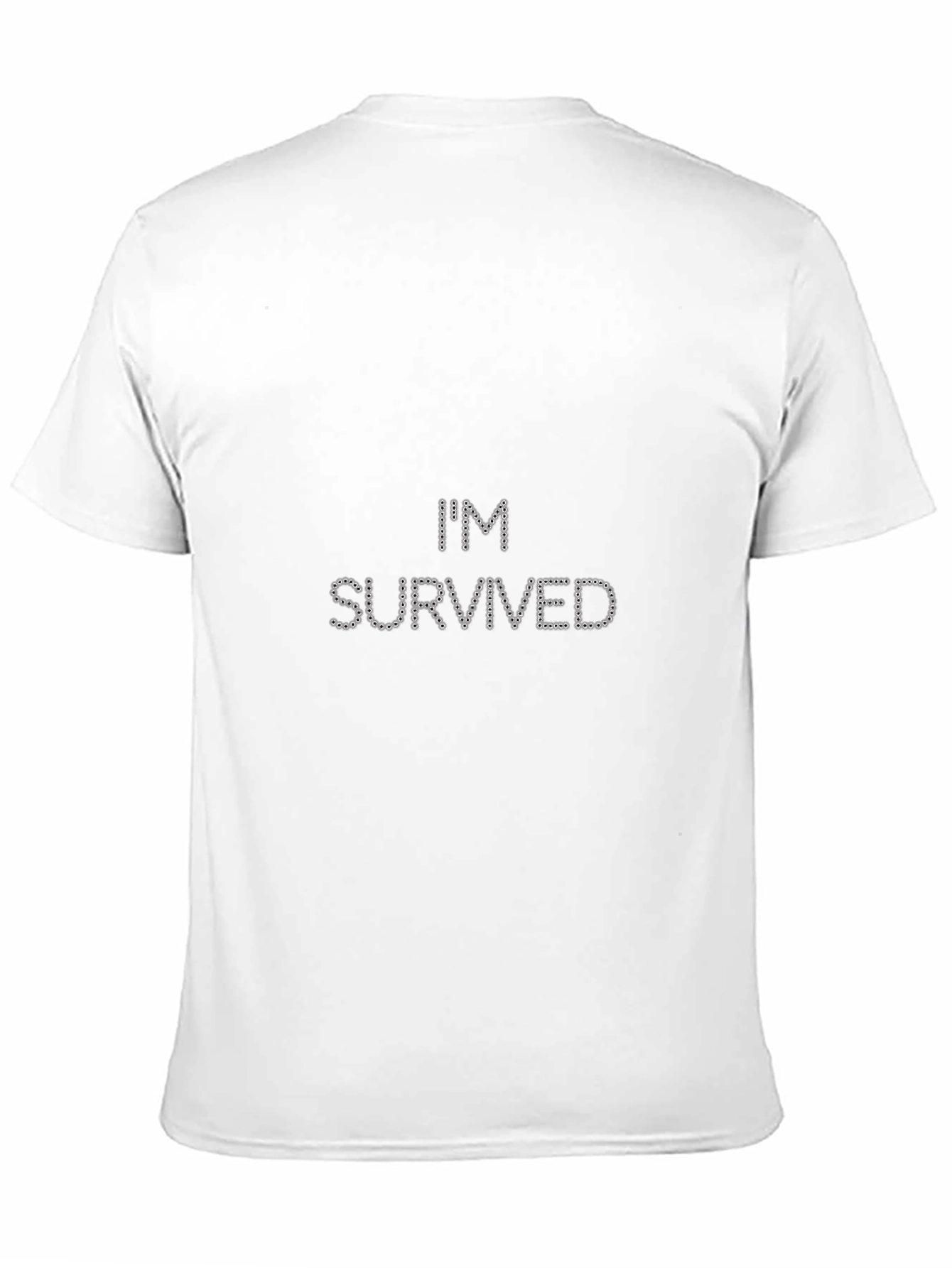 Im Survived Graphic T-Shirt - Black Crew Neck Tee