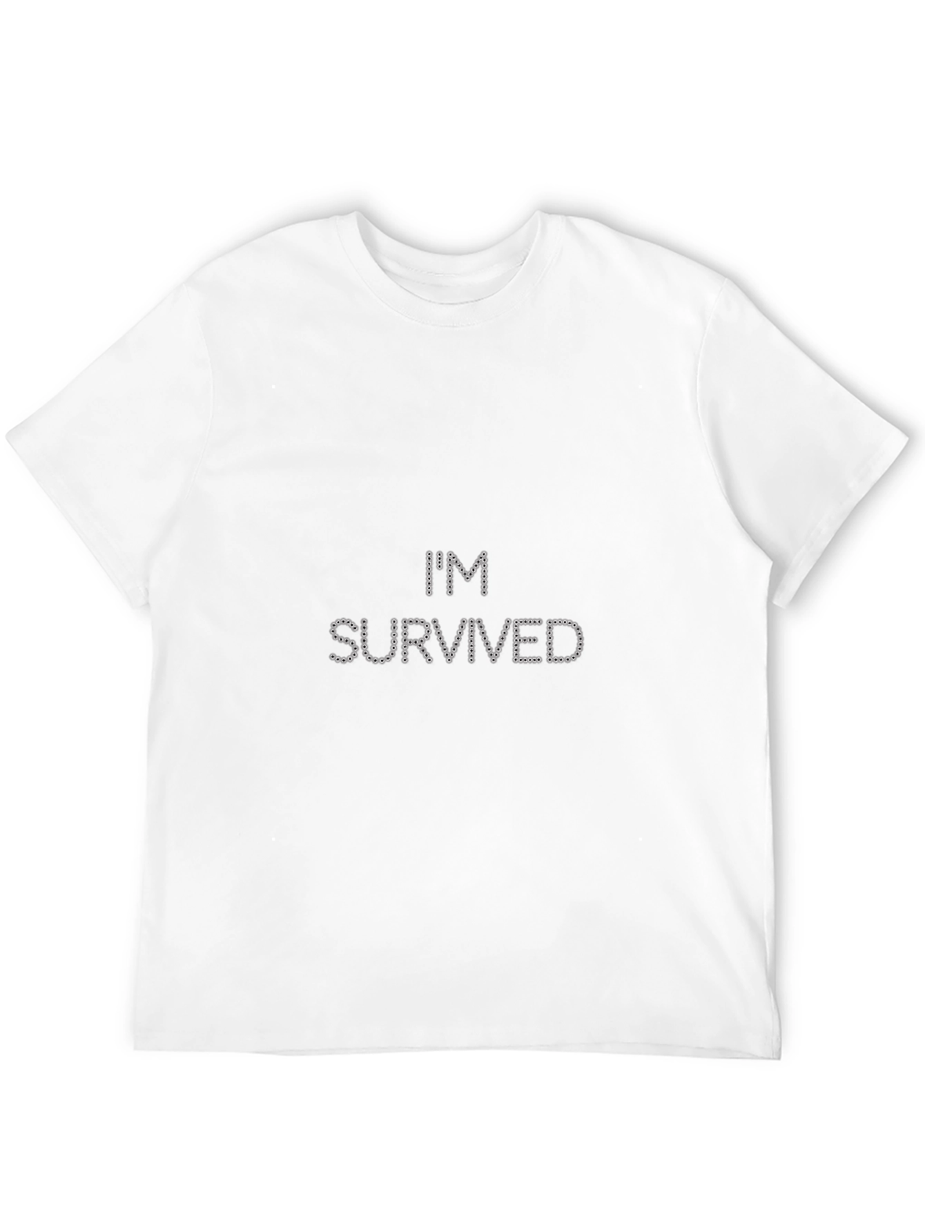 Im Survived Graphic T-Shirt - Black Crew Neck Tee