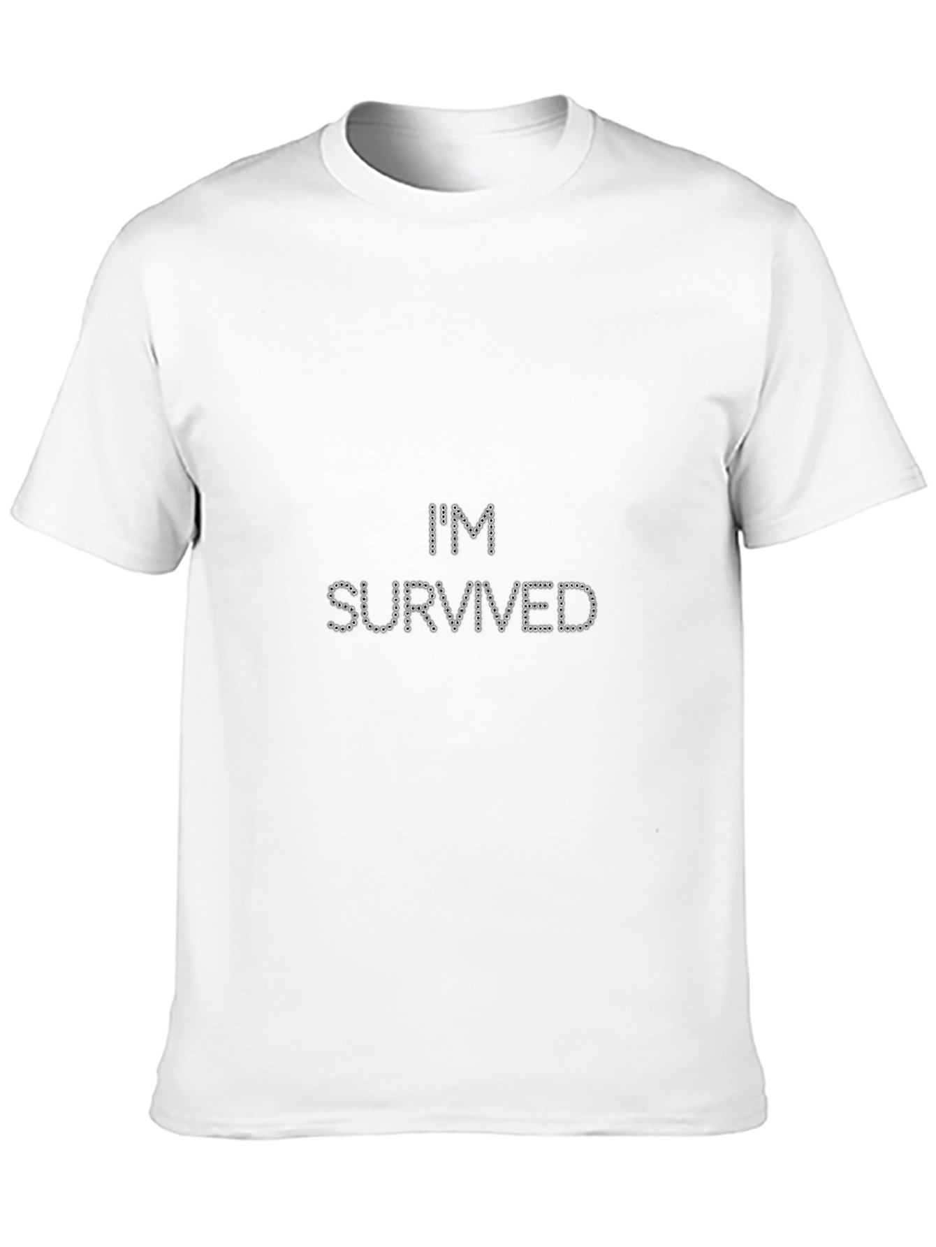 Im Survived Graphic T-Shirt - Black Crew Neck Tee