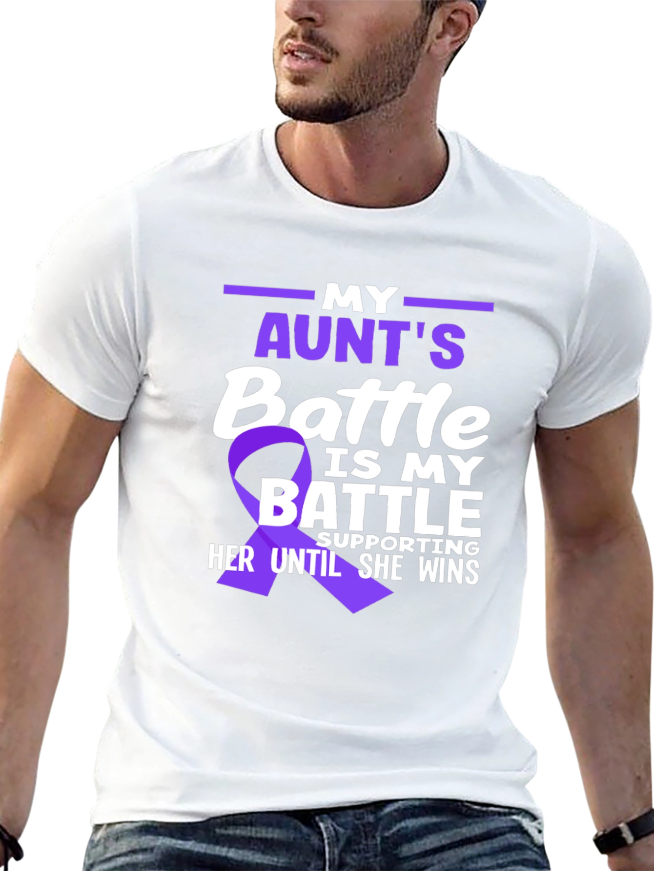My Aunts Battle T-Shirt - Pancreatic Cancer Awareness
