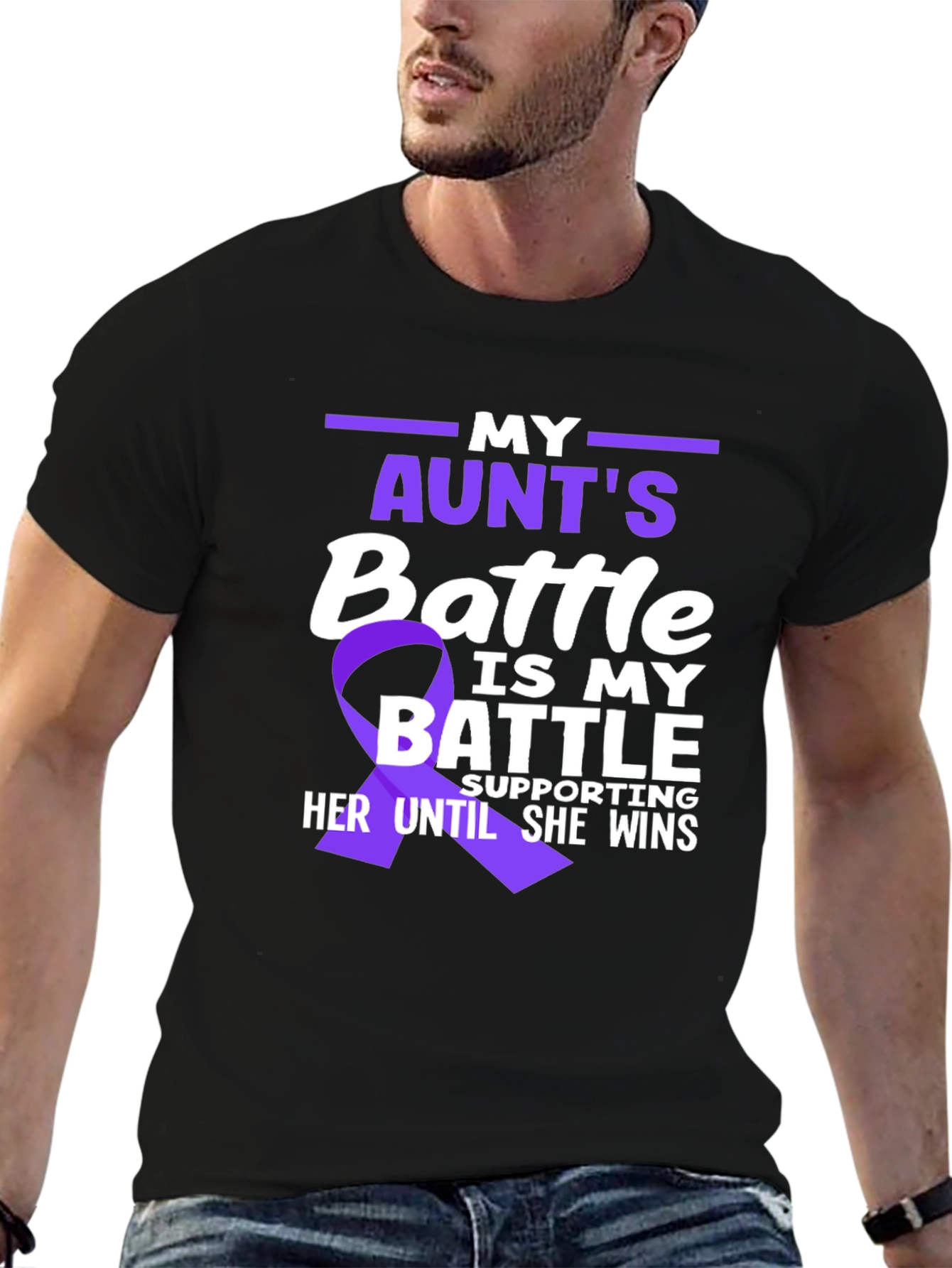 My Aunts Battle T-Shirt - Pancreatic Cancer Awareness