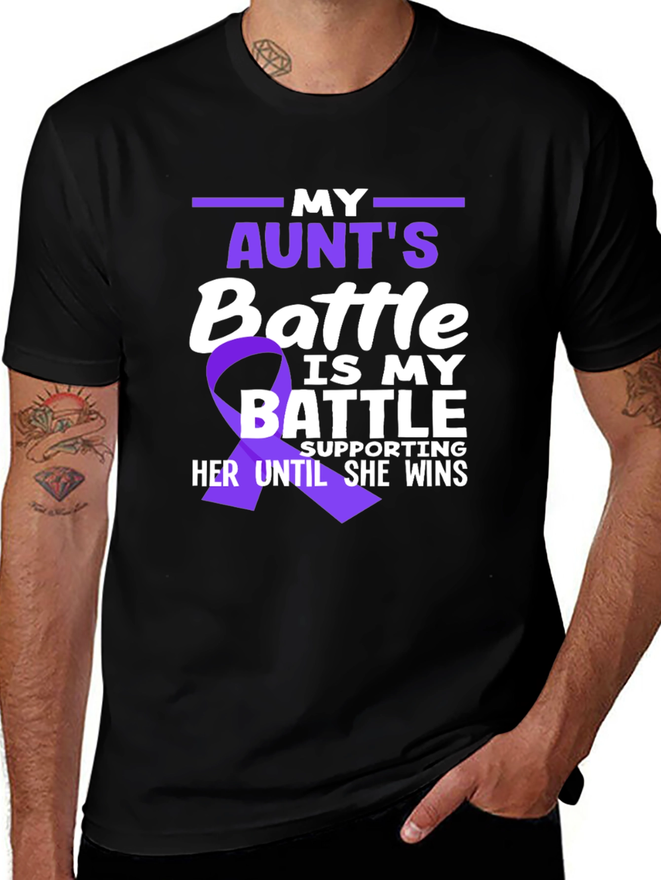 My Aunts Battle T-Shirt - Pancreatic Cancer Awareness