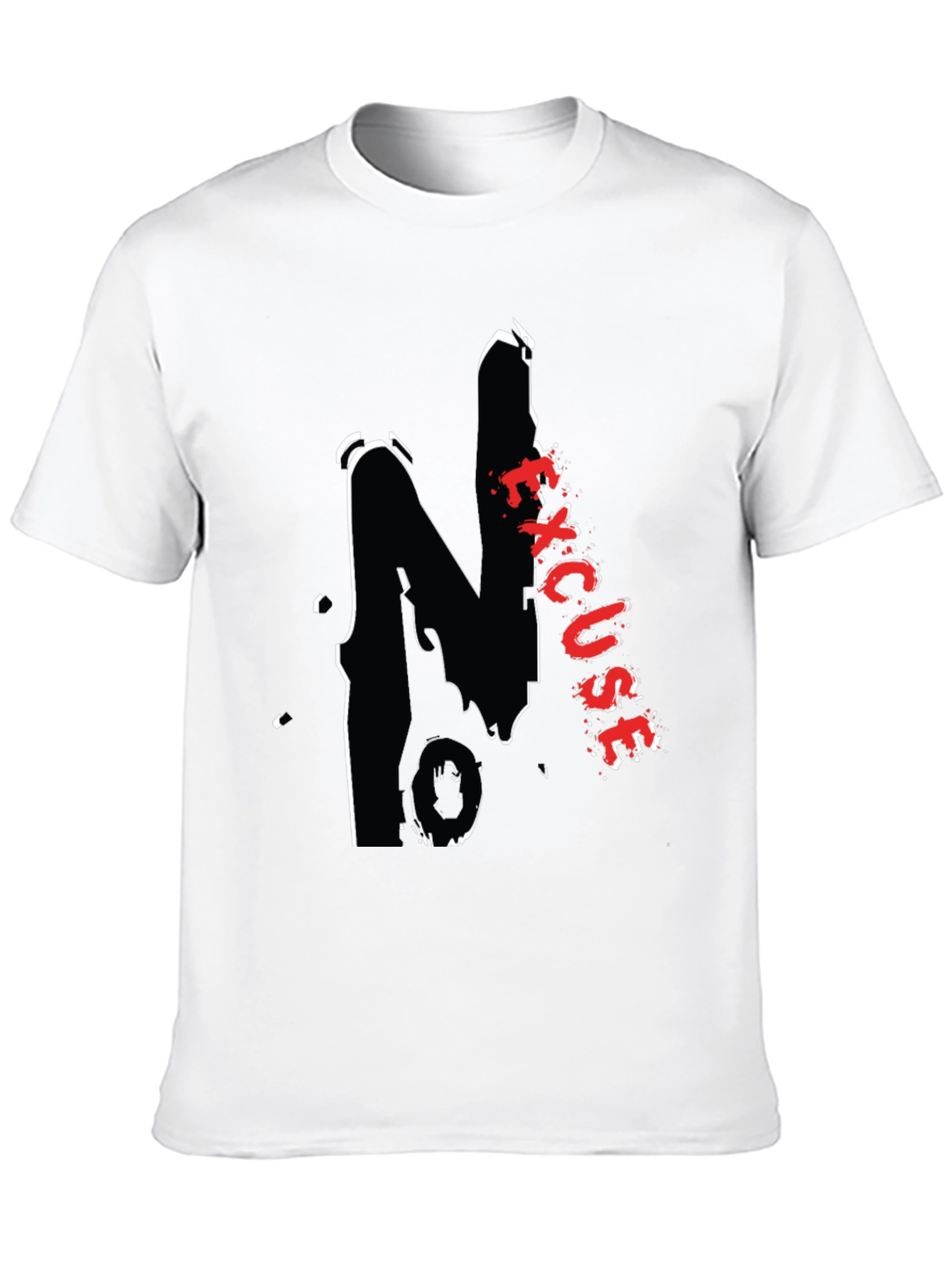 Black Graphic Tee - Excuse