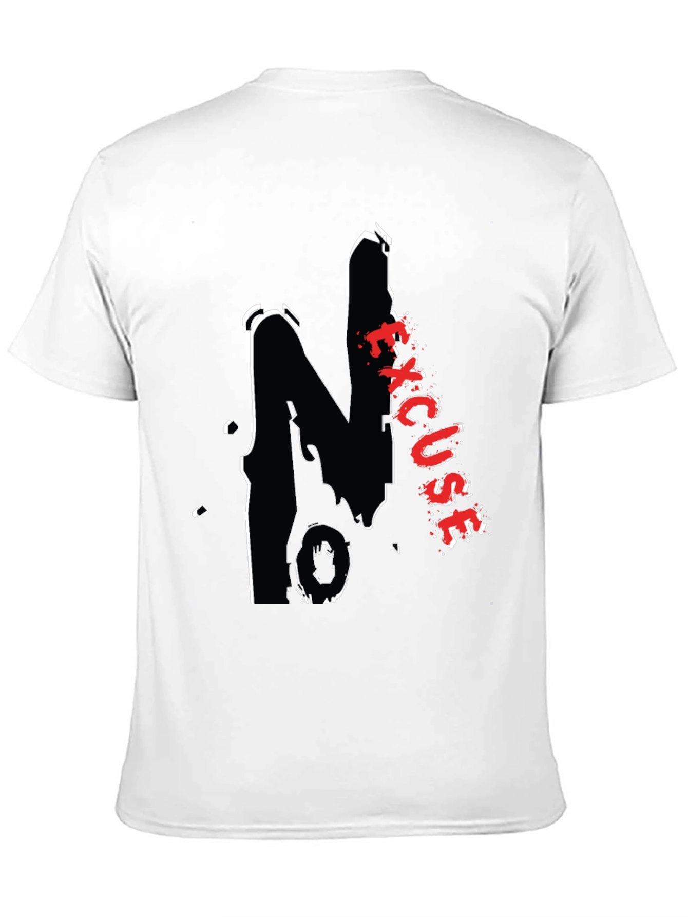 Black Graphic Tee - Excuse