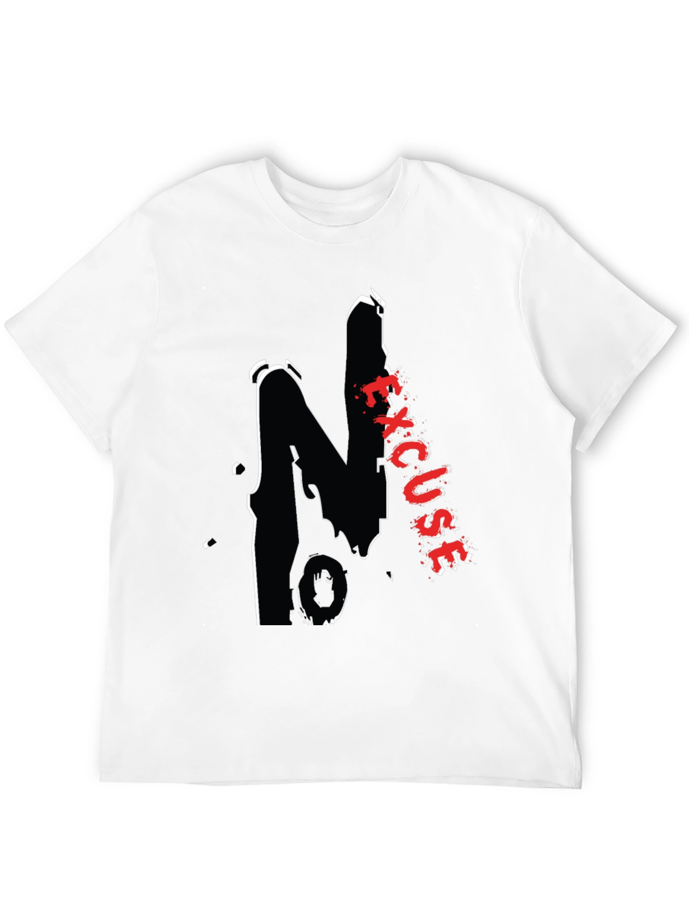 Black Graphic Tee - Excuse