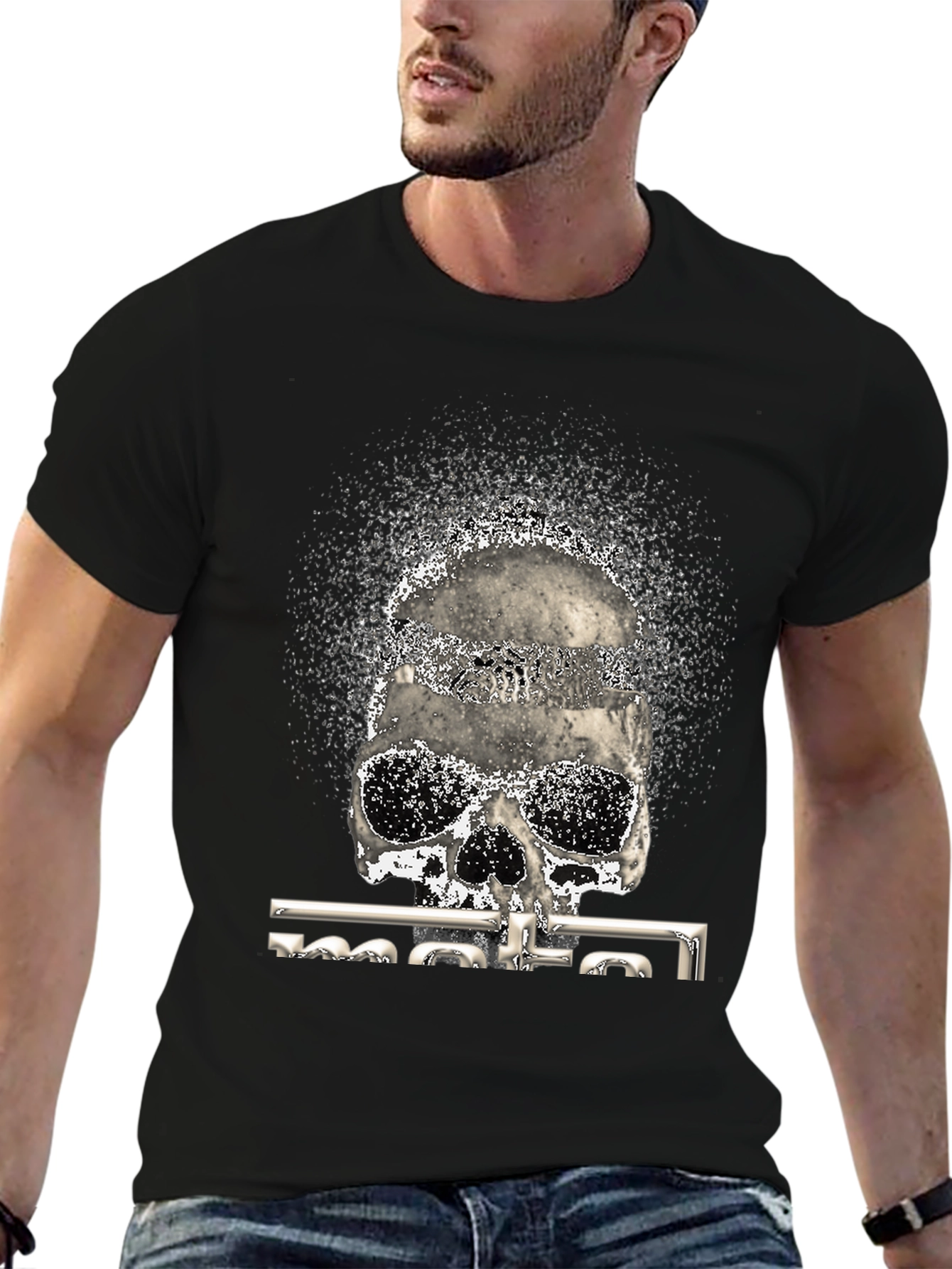 Skull Graphic Print T-Shirt