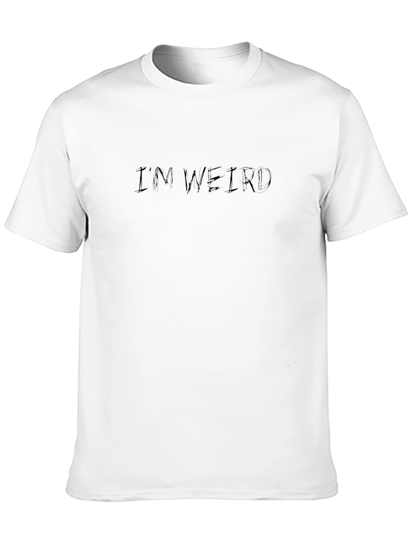 Mens Black Im Weird Graphic Tee