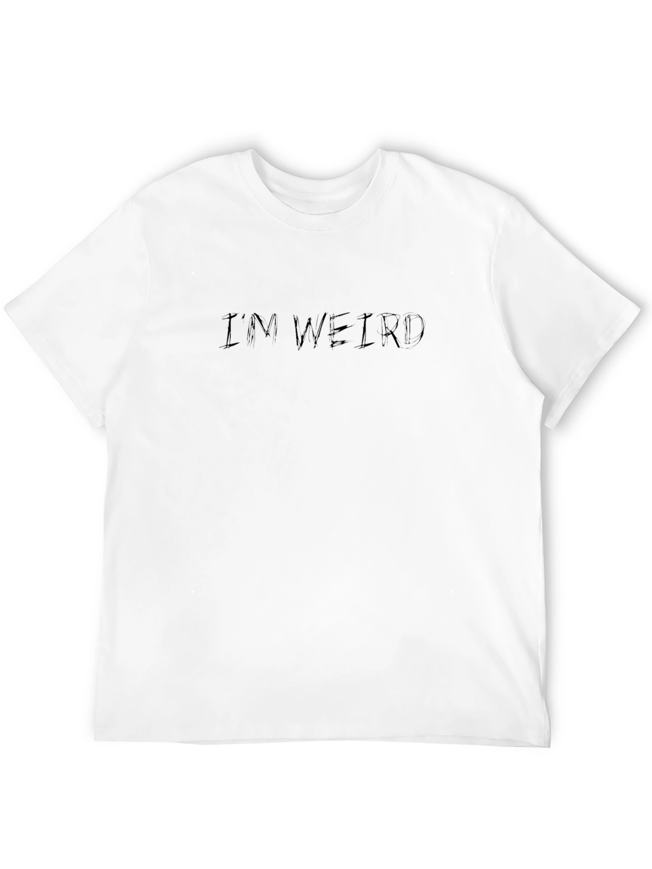 Mens Black Im Weird Graphic Tee