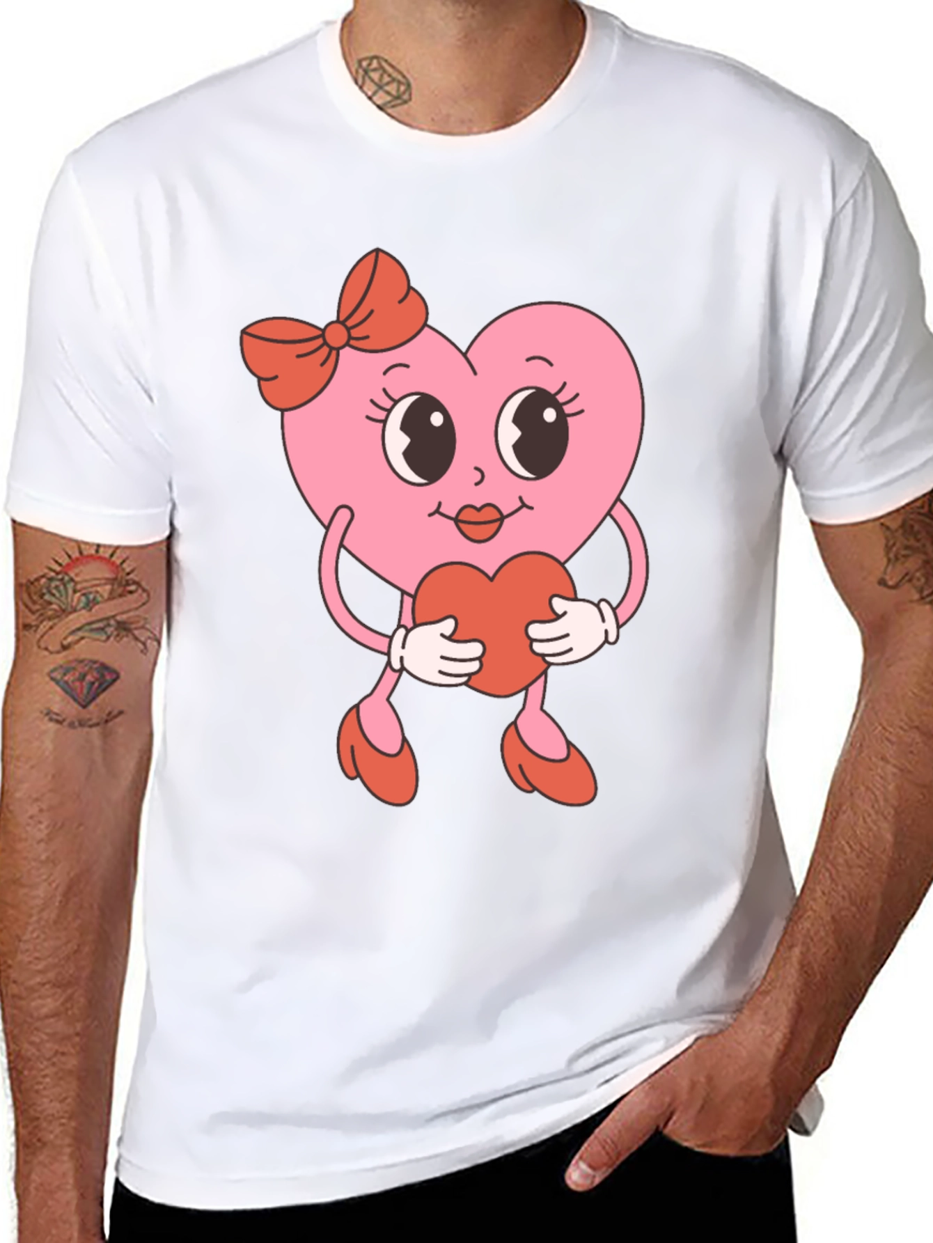 Retro Heart Valentines Day Graphic Tee