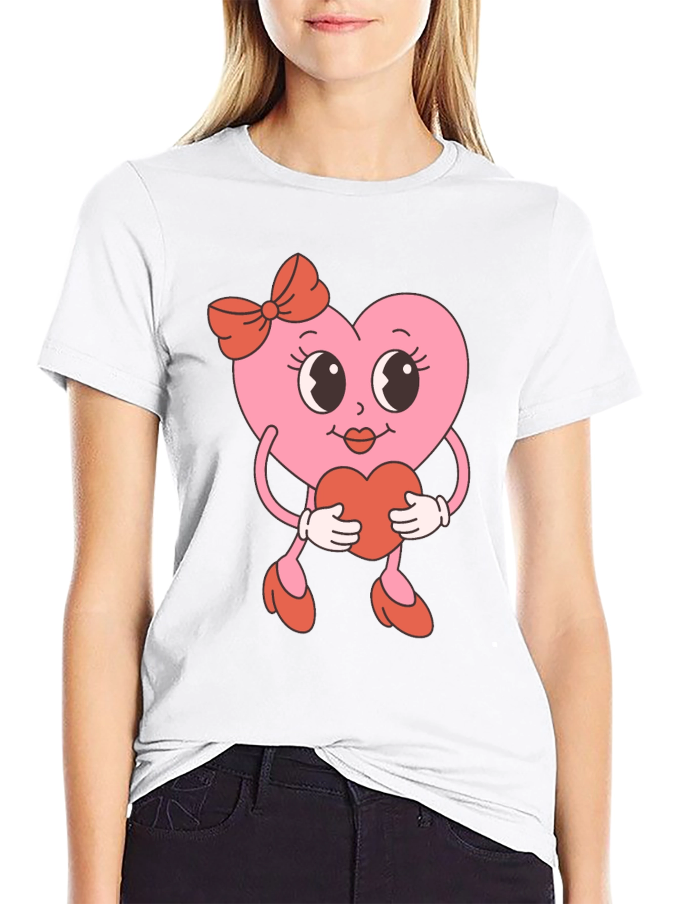 Retro Heart Valentines Day Graphic Tee