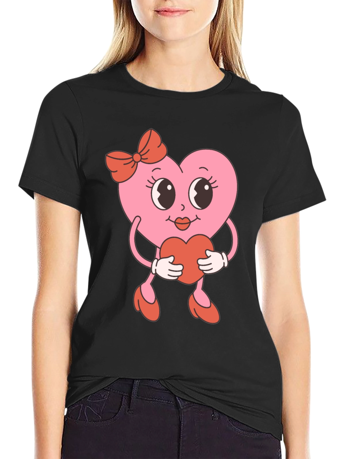 Retro Heart Valentines Day Graphic Tee