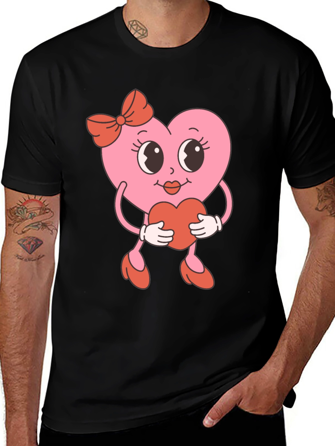 Retro Heart Valentines Day Graphic Tee