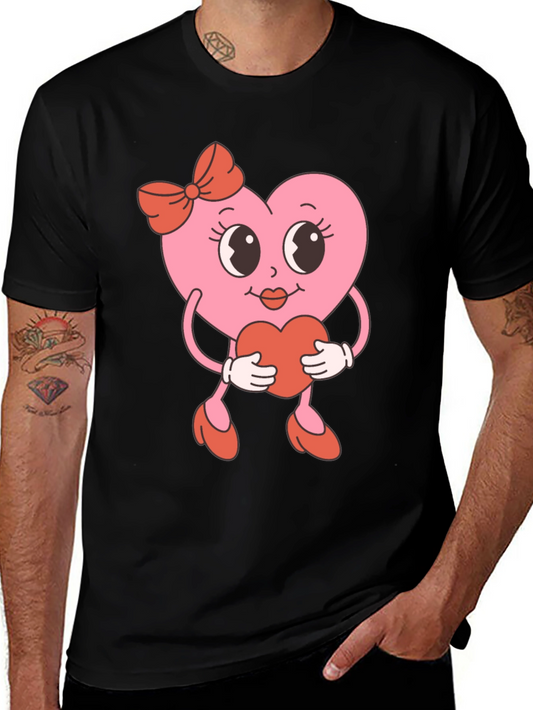 Retro Heart Valentines Day Graphic Tee