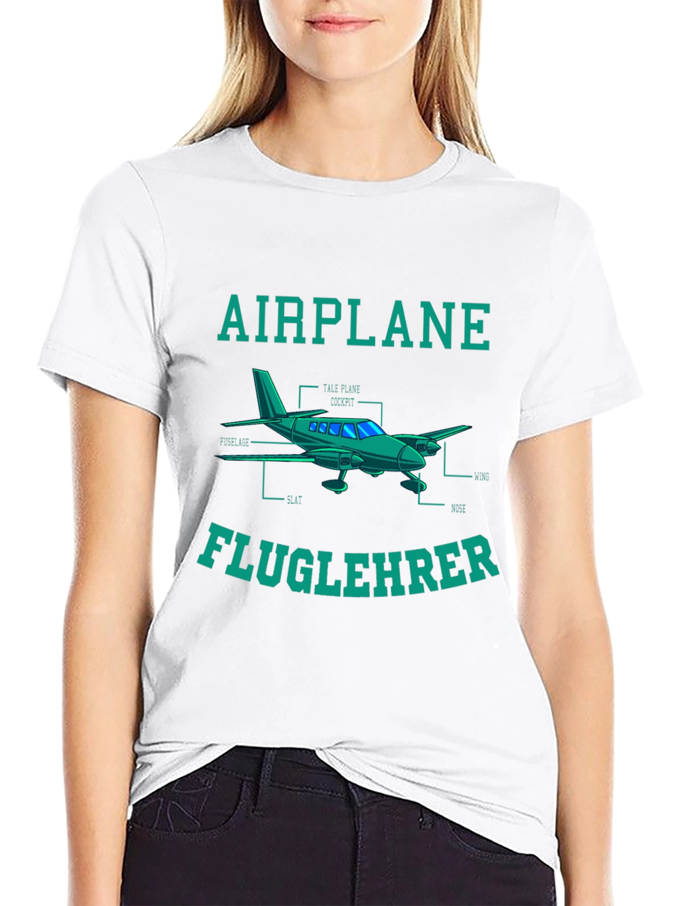 Airplane Fluglehrer T-Shirt - Aviation Instructor Tee
