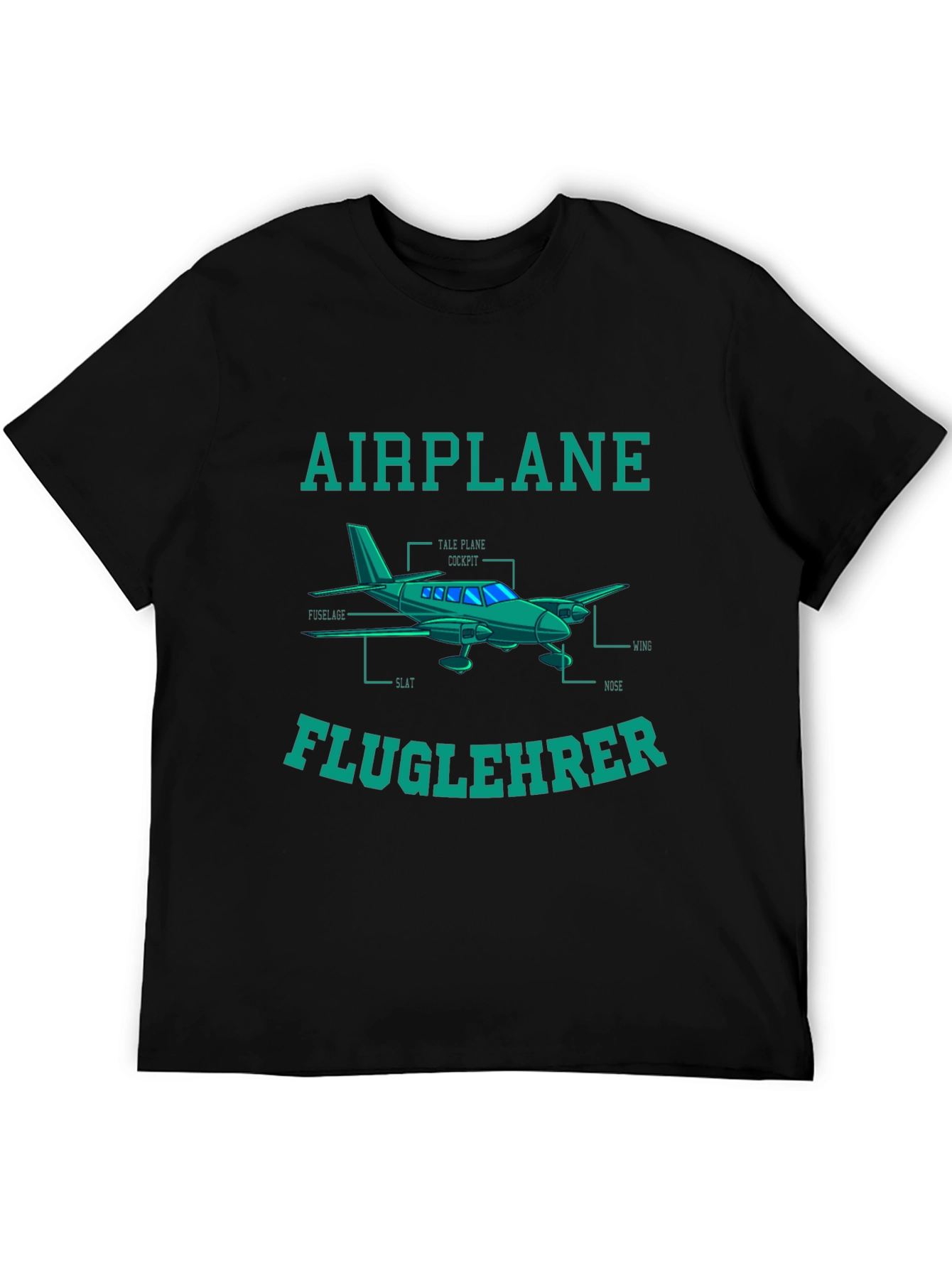 Airplane Fluglehrer T-Shirt - Aviation Instructor Tee