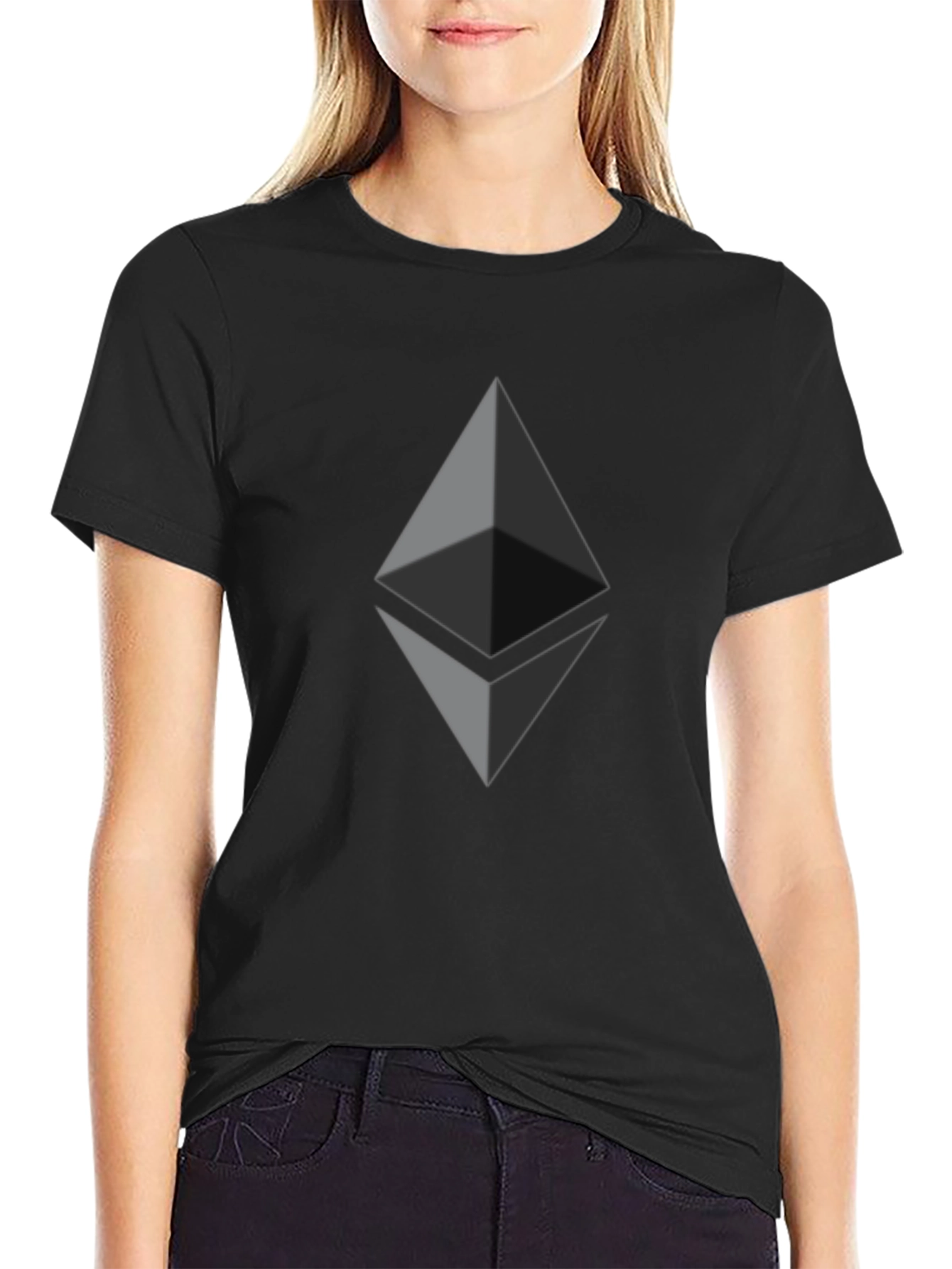 Ethereum Logo Graphic Black T-Shirt