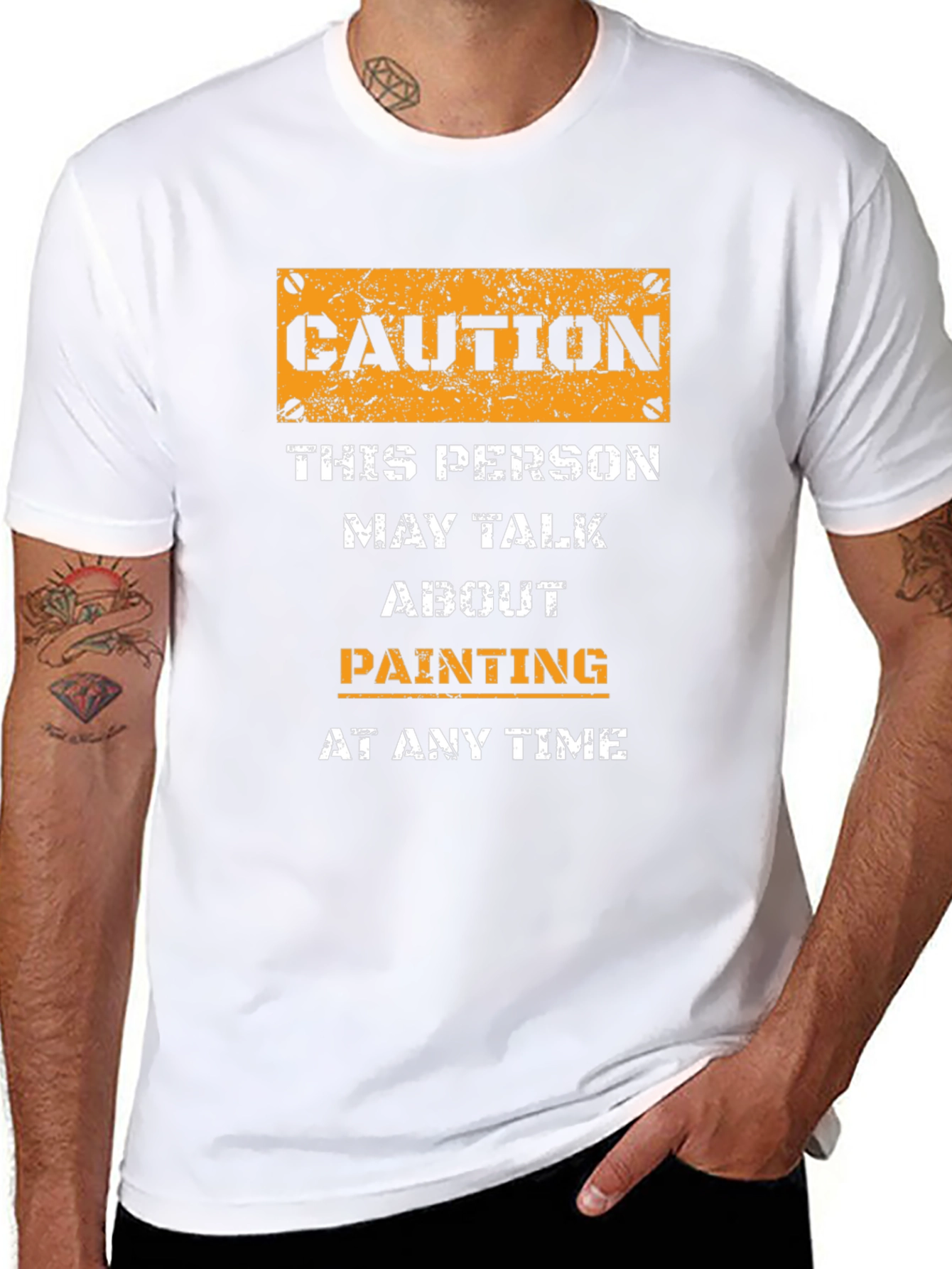 Caution Painting T-Shirt - Funny Hobby Tee