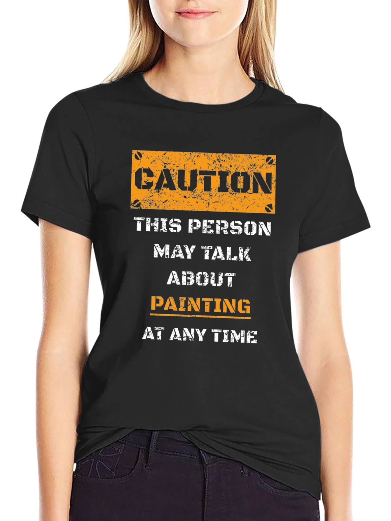 Caution Painting T-Shirt - Funny Hobby Tee
